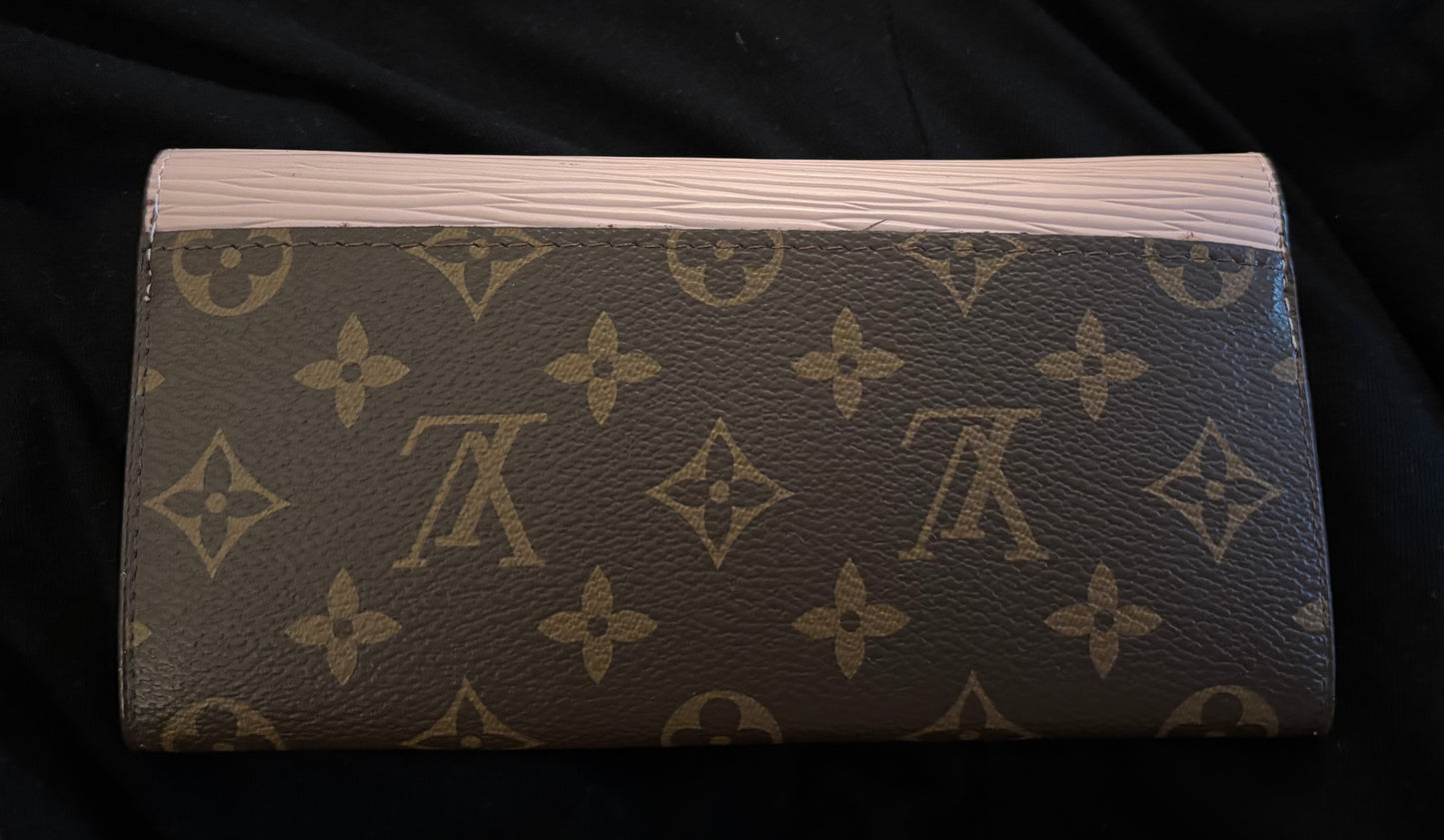 LV Mono/Light Pink large Wallet 2606