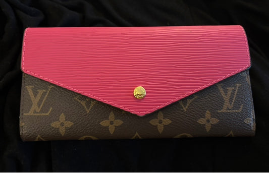 LV Dark Pink/Mono Large Wallet 2607