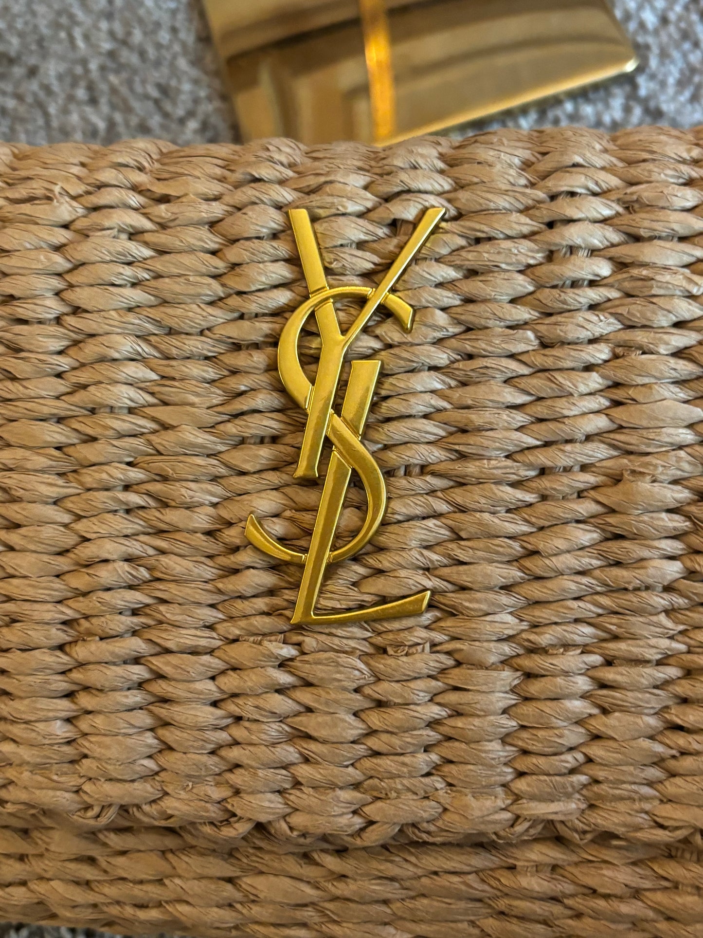 YSL Rattan Crossbody Purse 2617