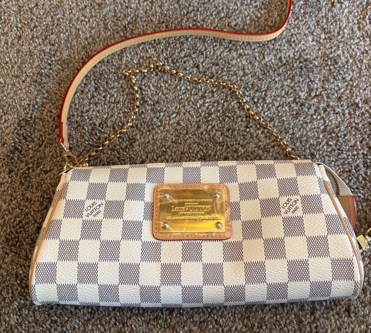 LV Damier Azur Eva Clutch/Shoulder/Crossbody 2618