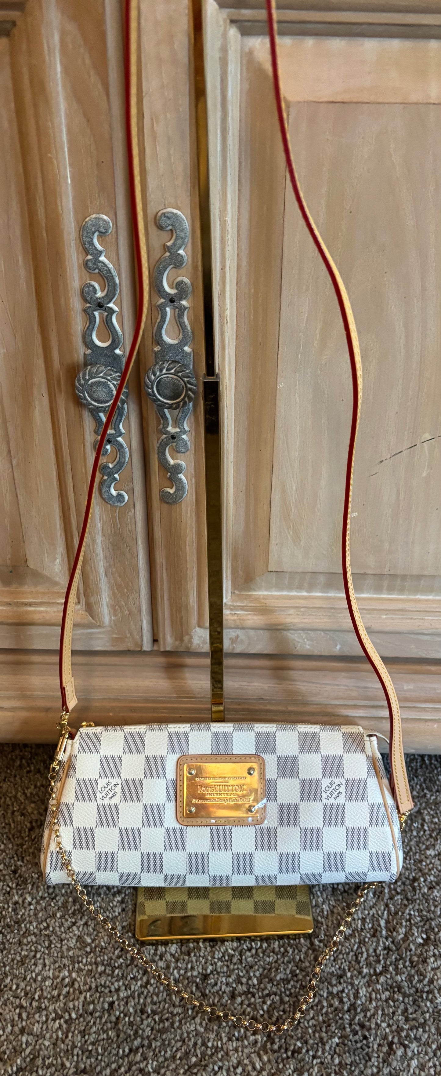 LV Damier Azur Eva Clutch/Shoulder/Crossbody 2618