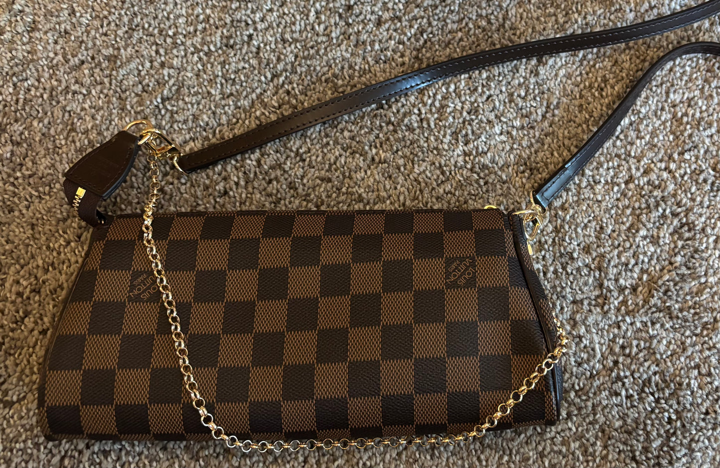 LV Brown Damier Eva Clutch 2623