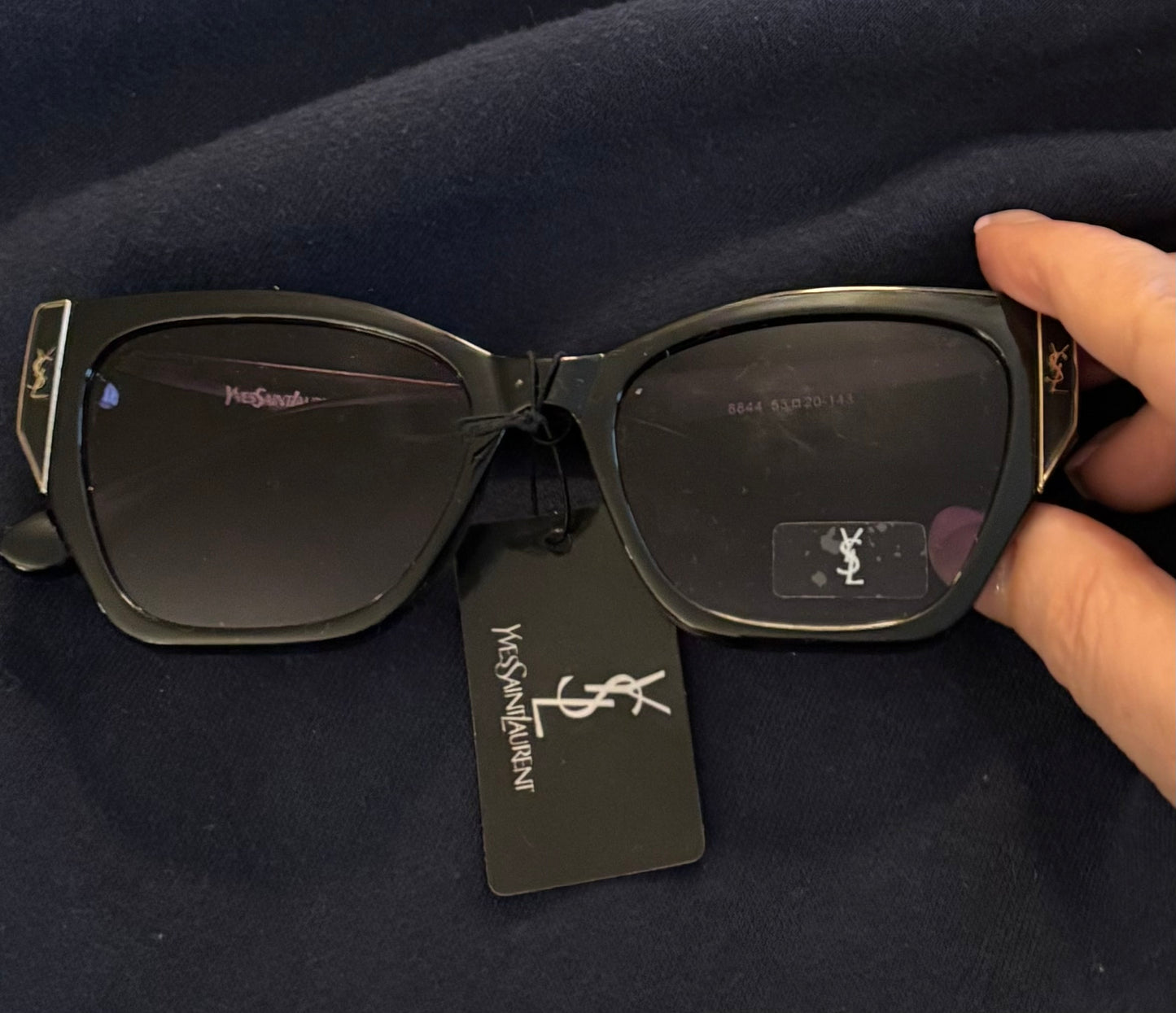 YSL Black Sunglasses Gold Trim 2631