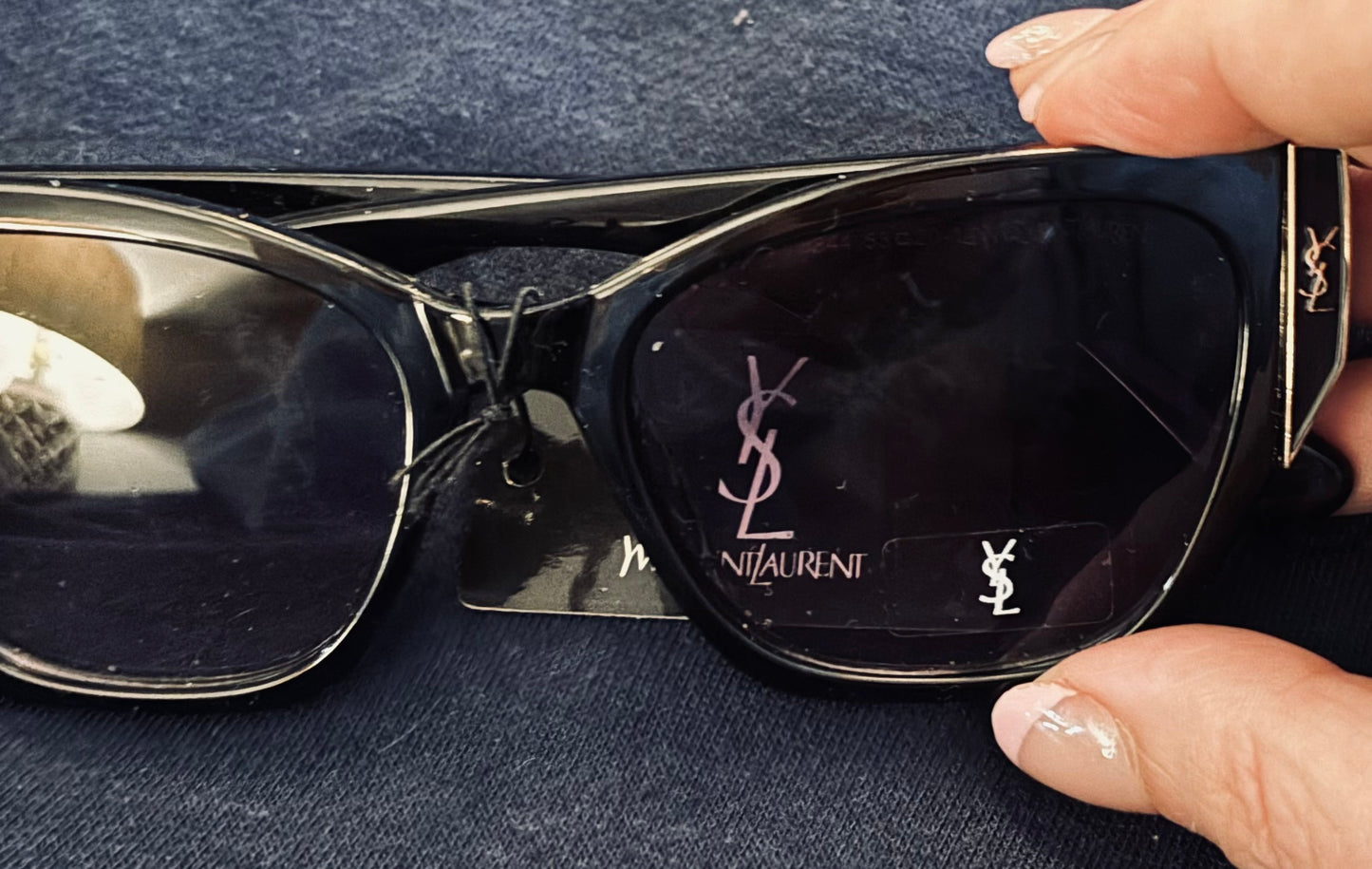 YSL Black Sunglasses Gold Trim 2631