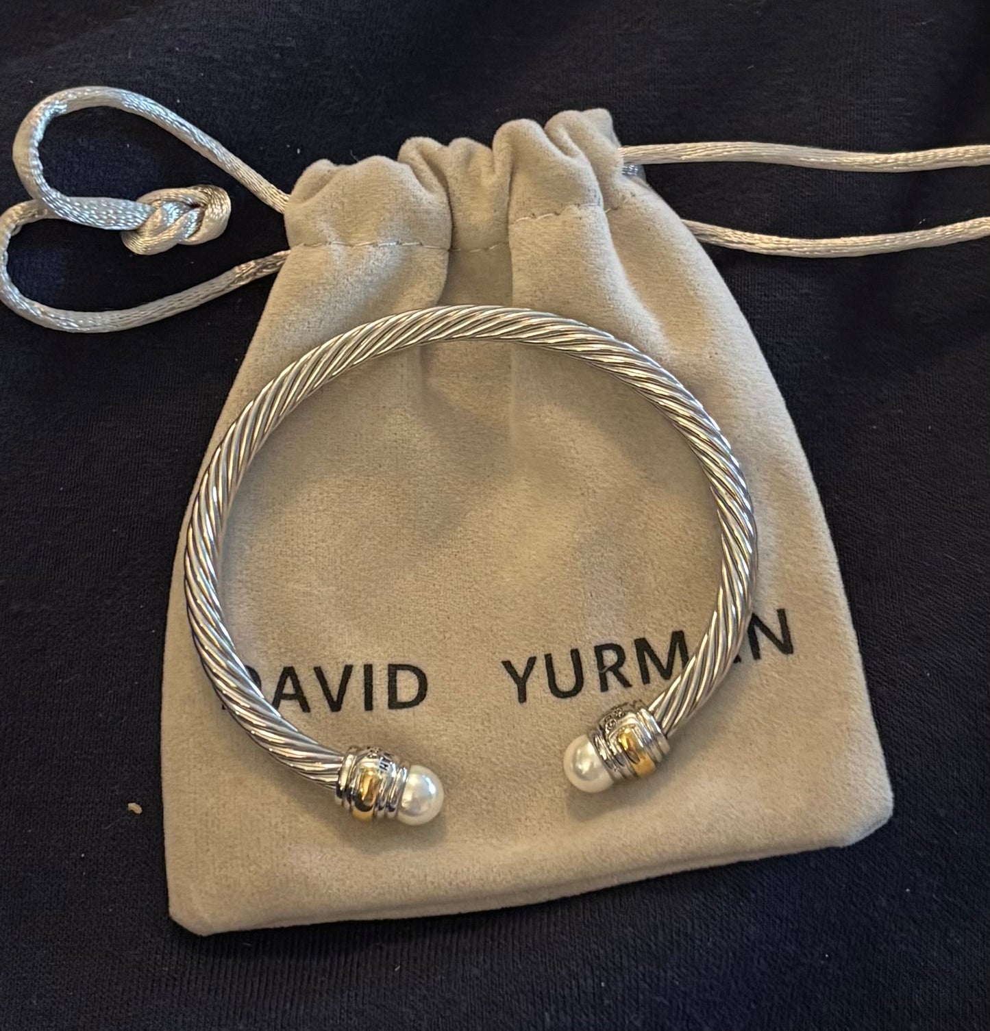 David Yurman DY Bracelet Pearl Open Bracelet 2639