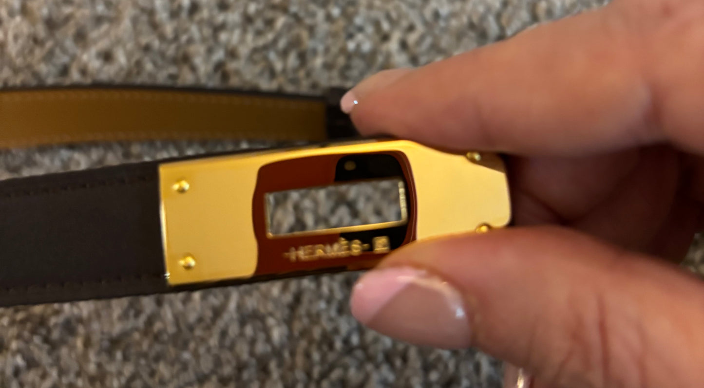 Hermes Dark Brown Leather Belt 27"-29" 1:1 2657