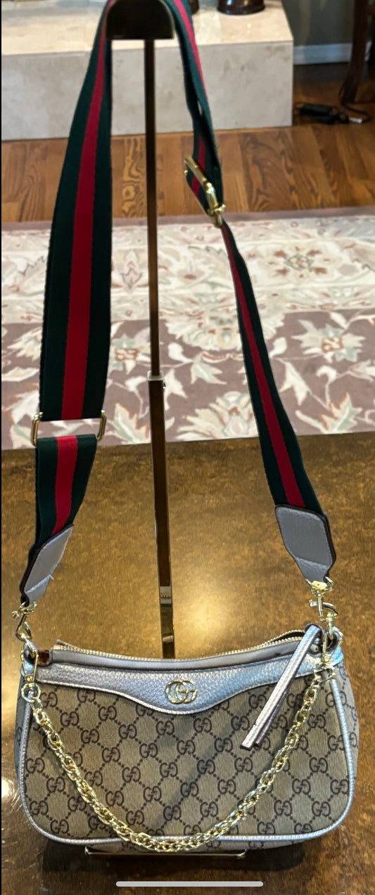 Gucci Small Mono Silver trim Crossbody