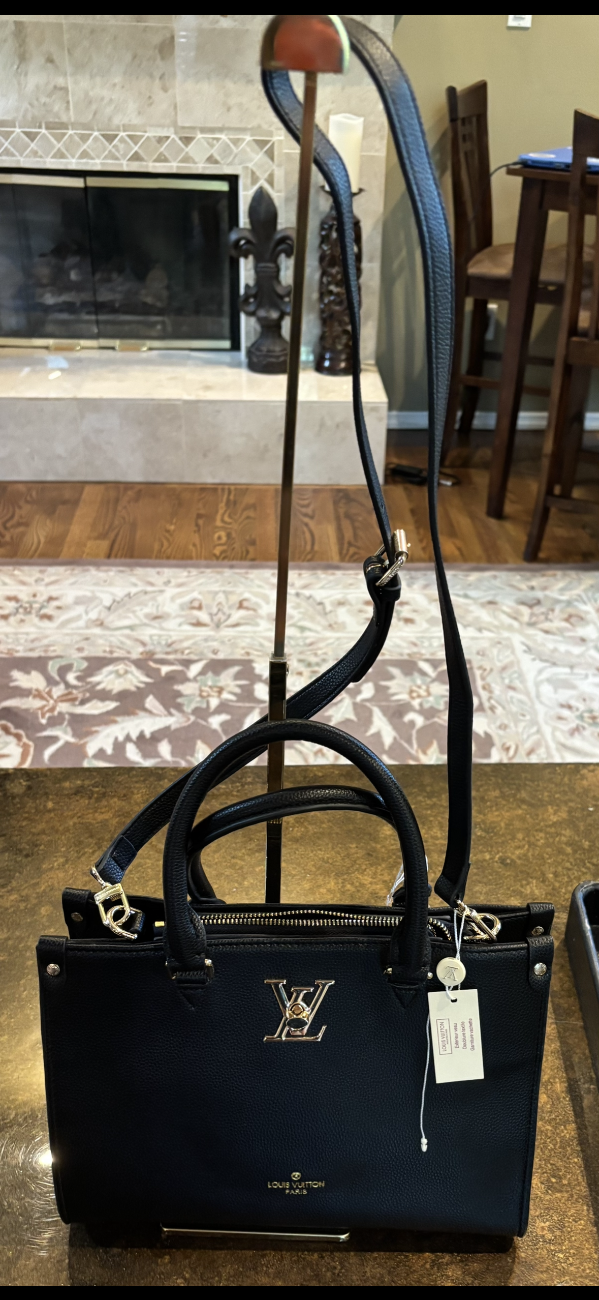 LV Black Double Handle/Shoulder Bag