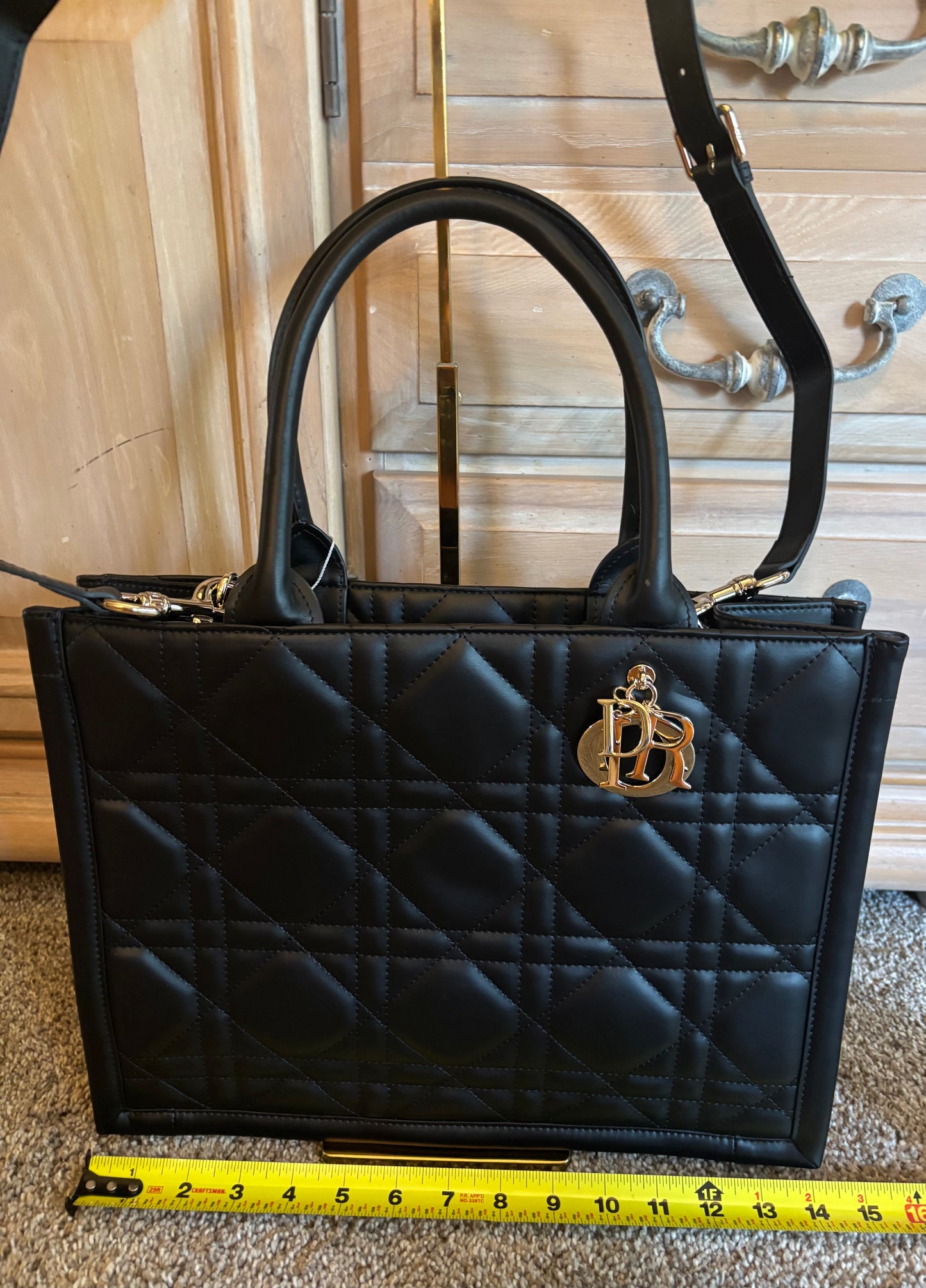 Christan Dior Black Leather Book tote Stunning!! 2655