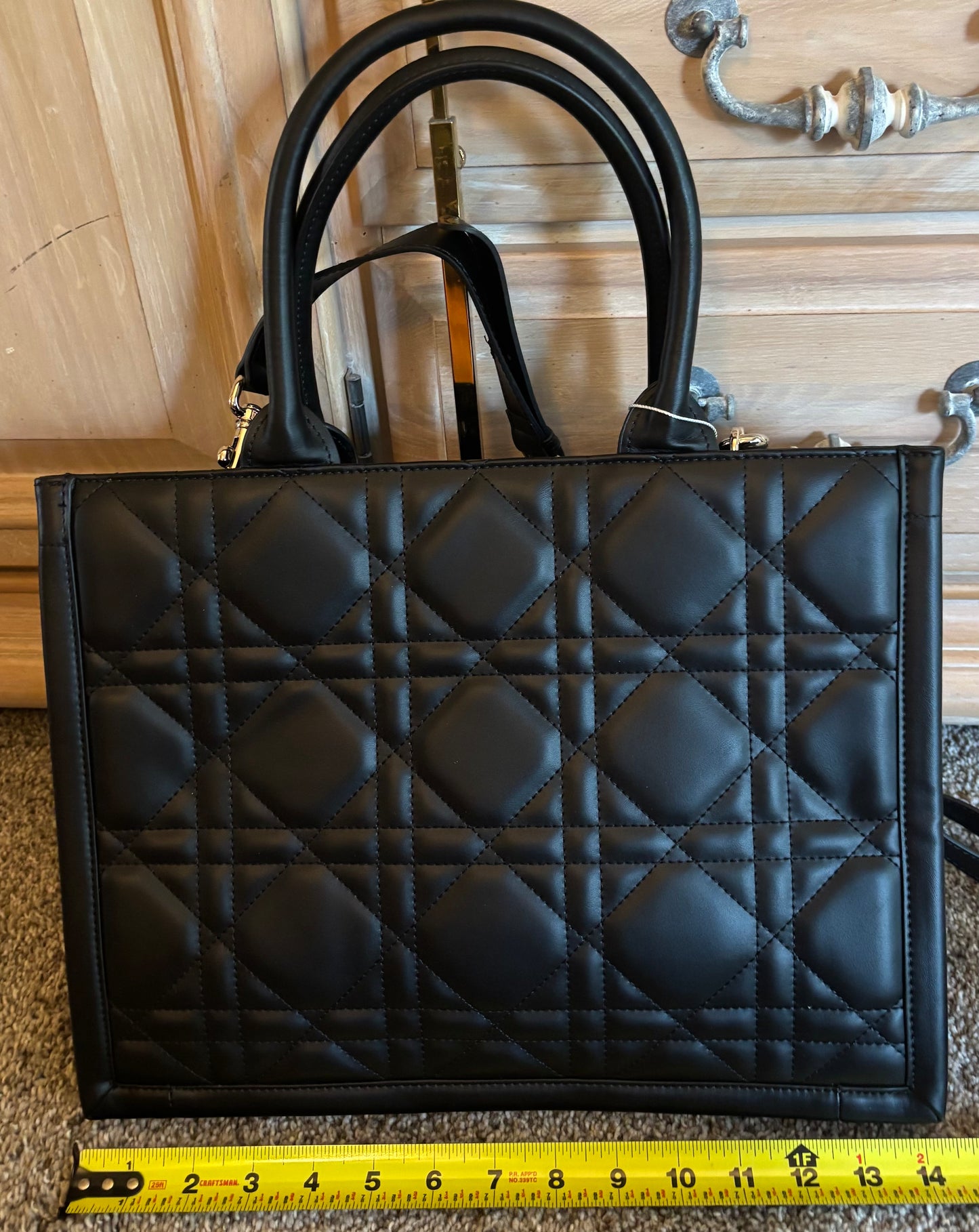 Christan Dior Black Leather Book tote Stunning!! 2655