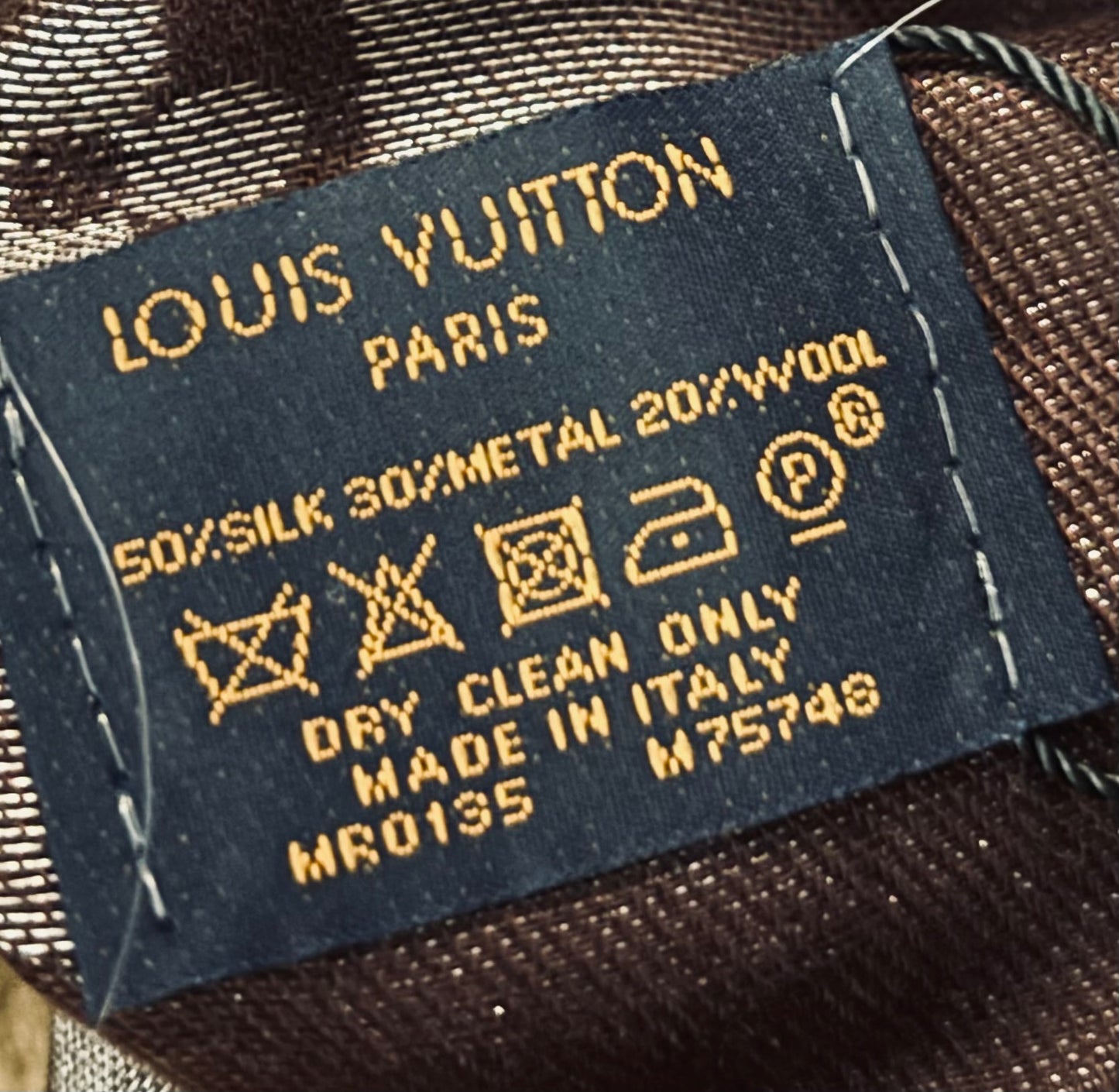LV 54"x54" Scarf 50% Silk Shawl 2658