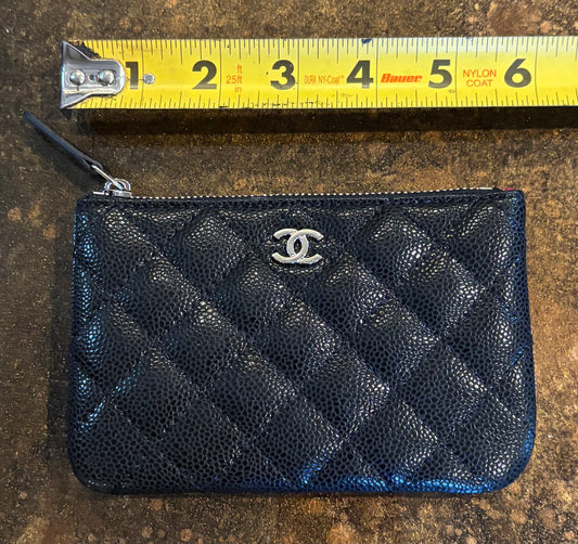 Chanel Zippered Leather Pouch