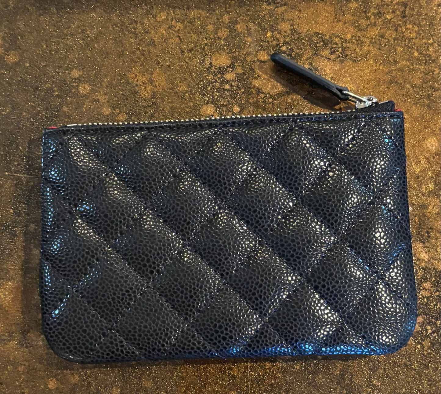 Chanel Zippered Leather Pouch