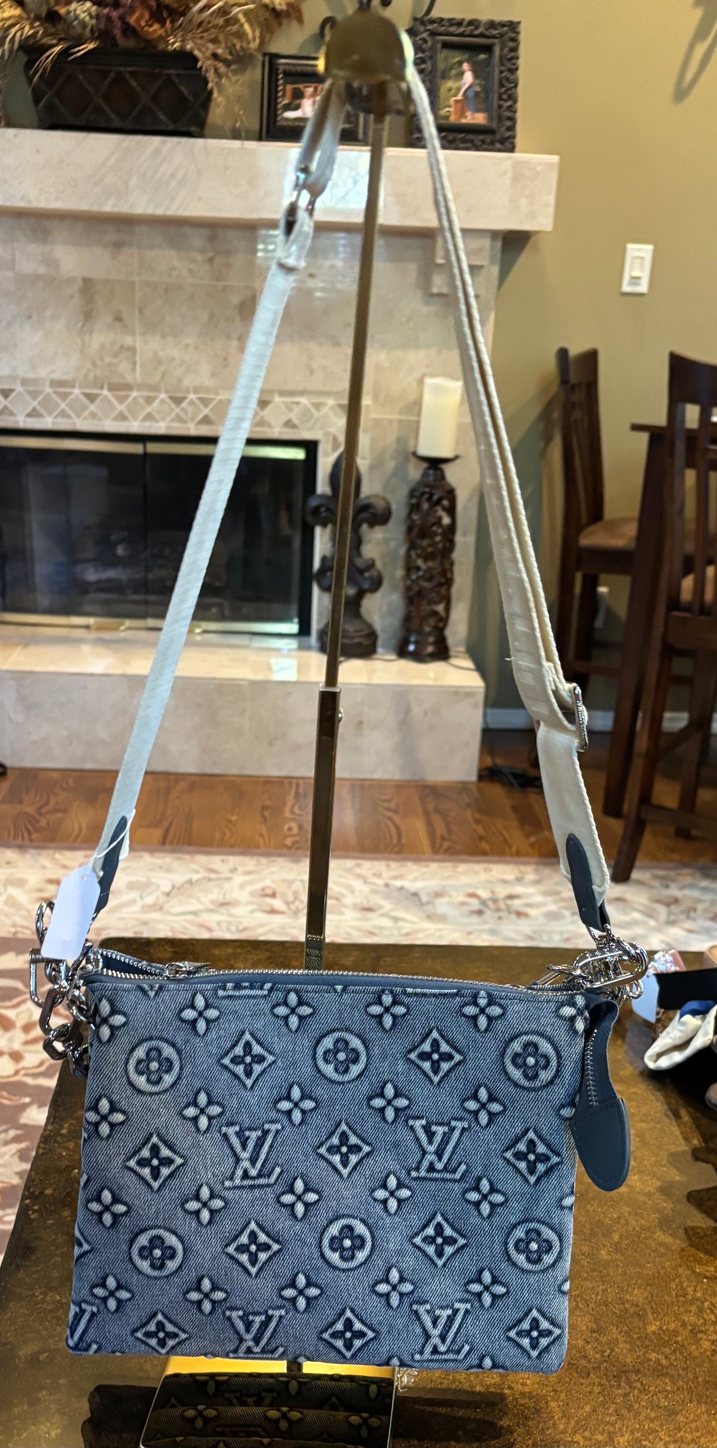 LV Denim Coussin Shoulder Bag/Crossbody Clutch