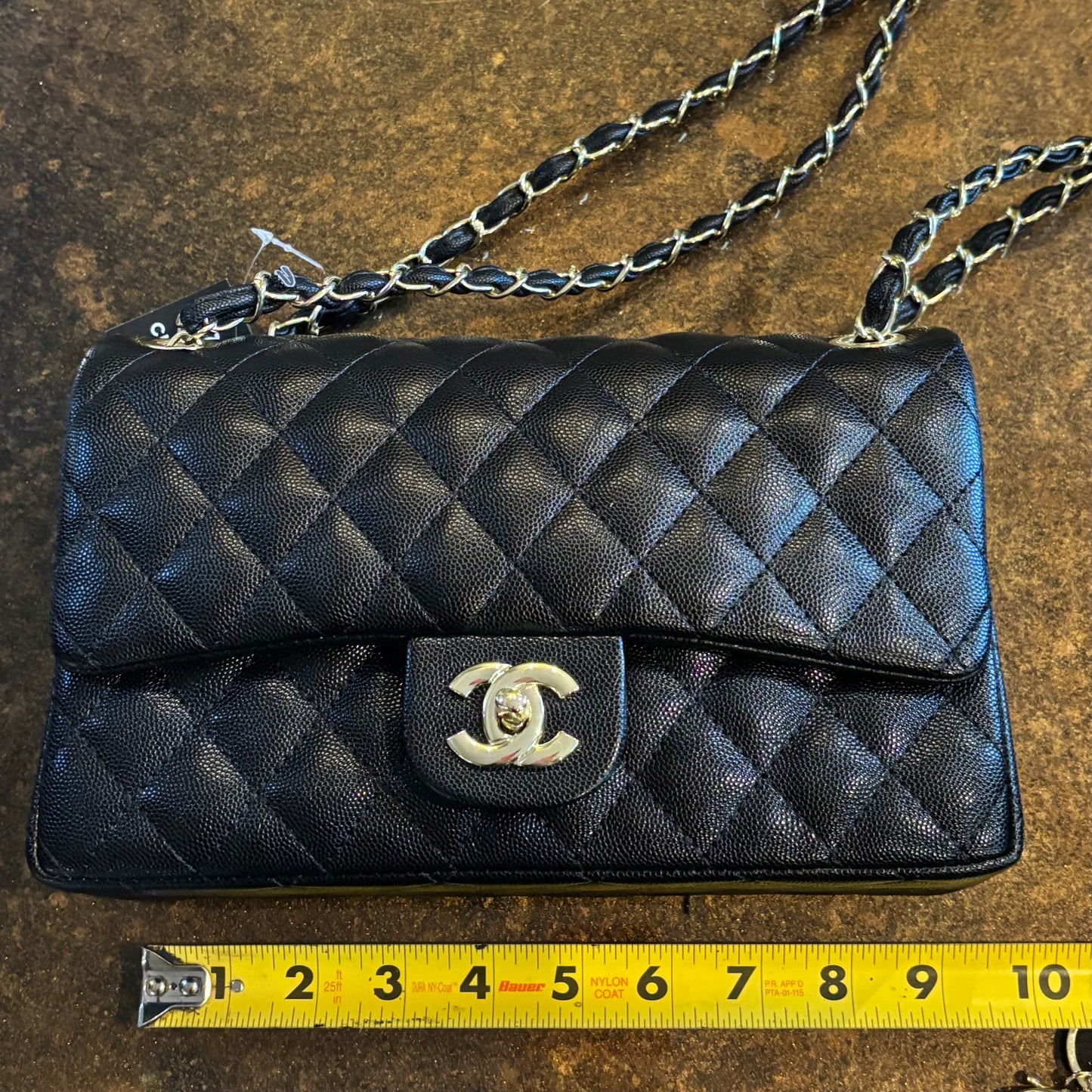 Chanel Med Flag Shoulder/Crossbody Black