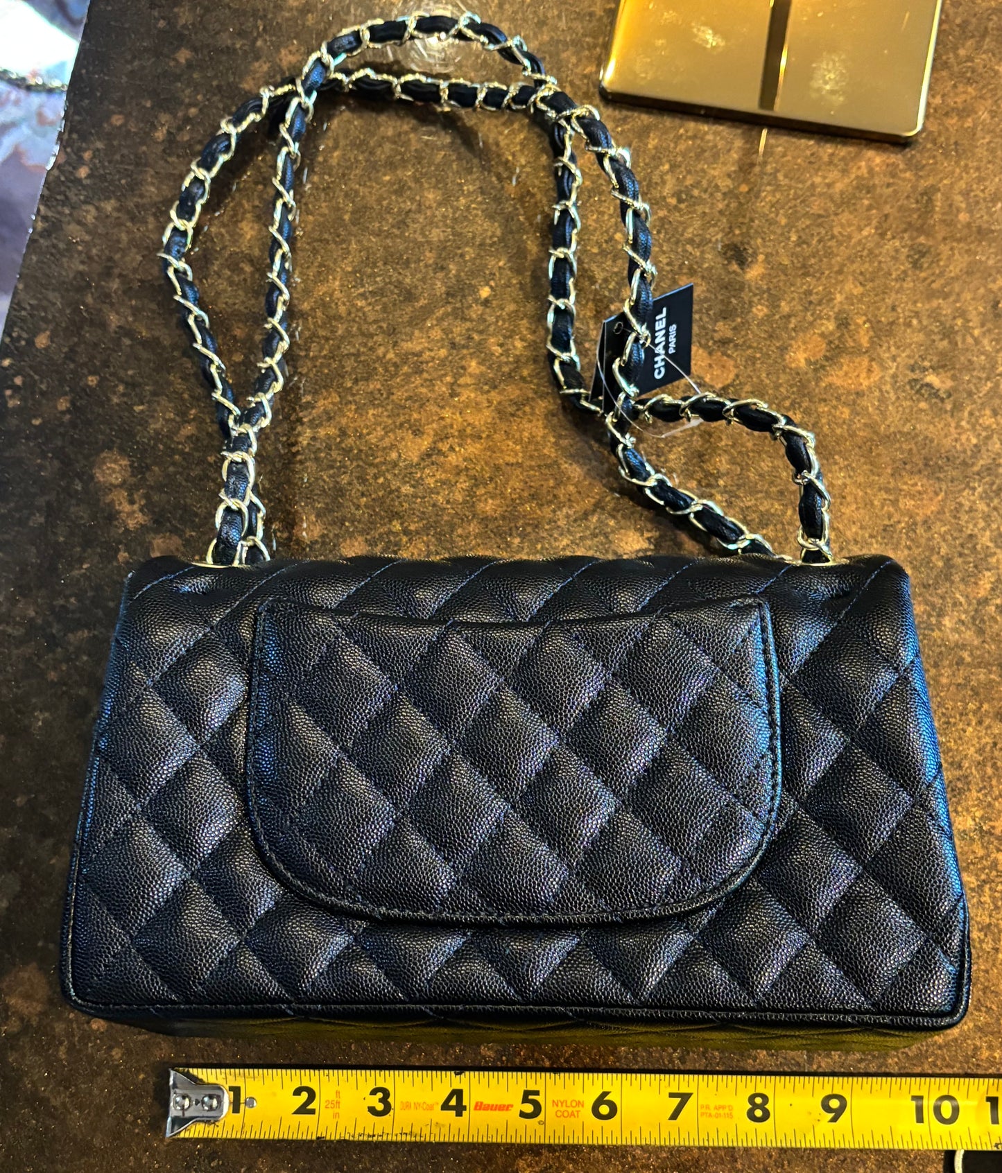 Chanel Med Flag Shoulder/Crossbody Black