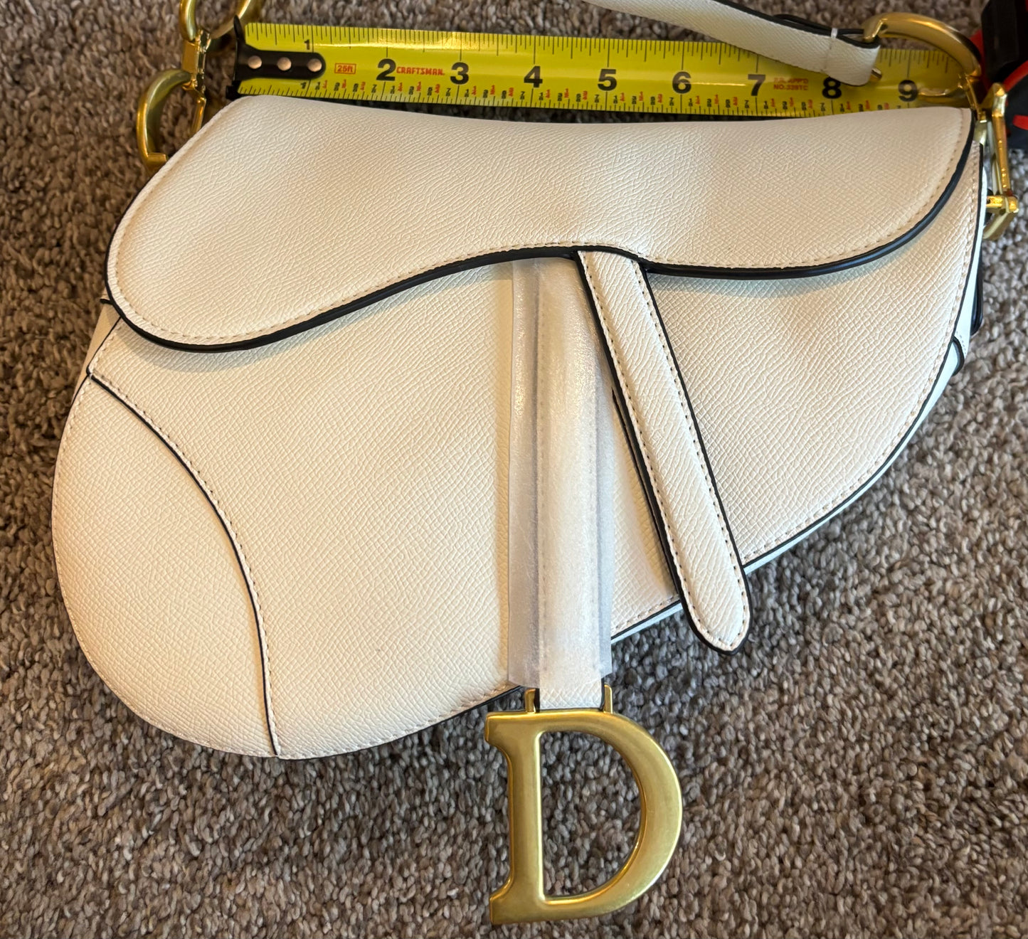 Christian Dior White Saddle Bag Shoulder/Crossbody 2663