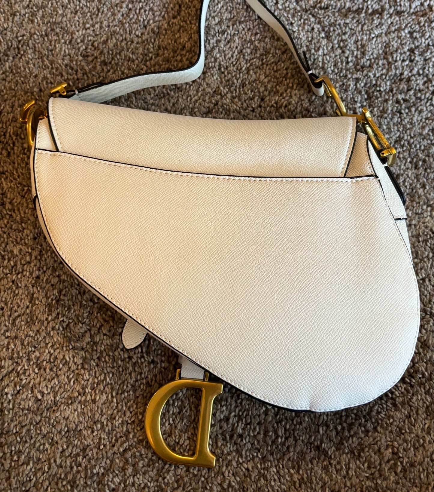 Christian Dior White Saddle Bag Shoulder/Crossbody 2663