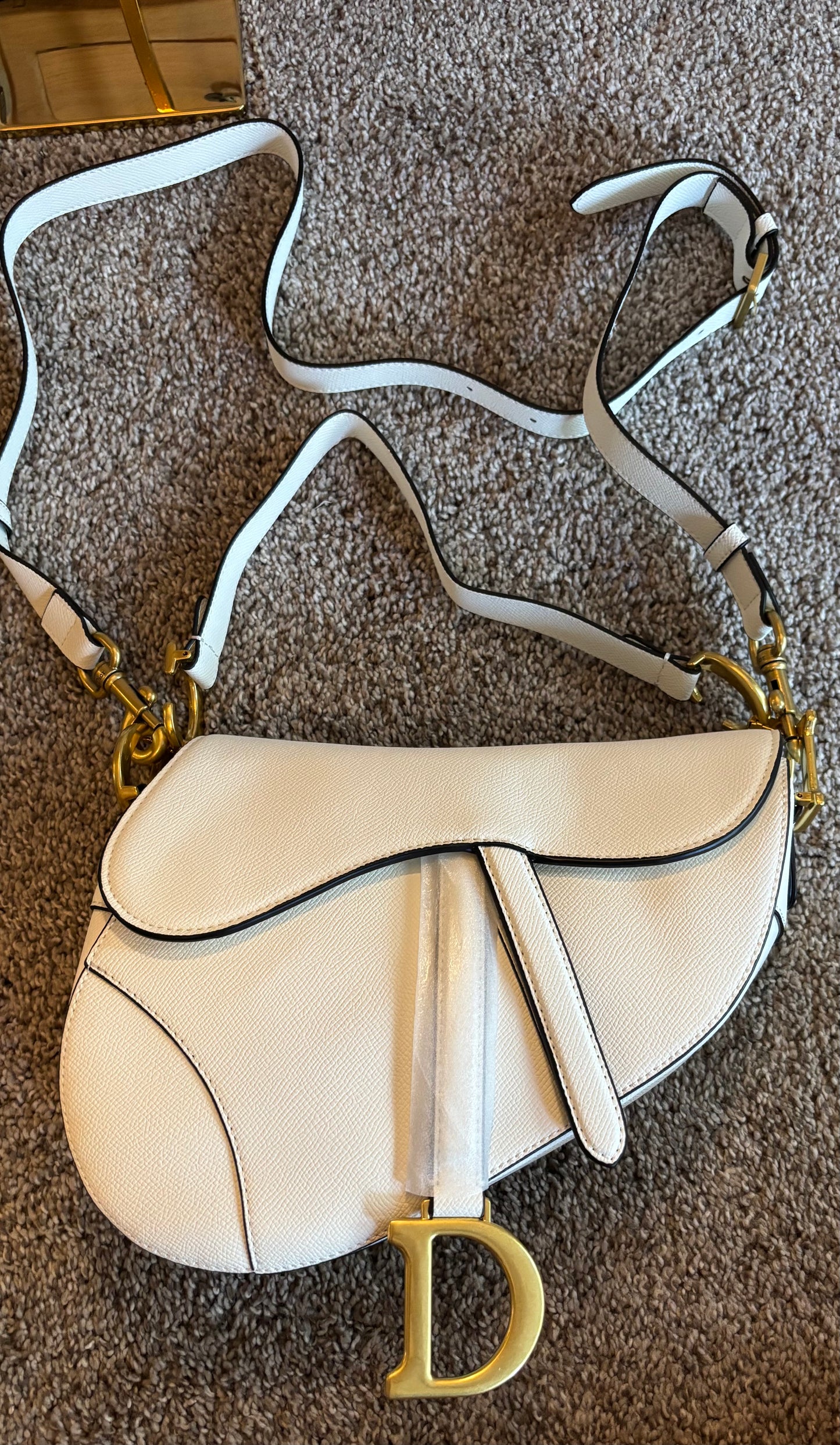 Christian Dior White Saddle Bag Shoulder/Crossbody 2663