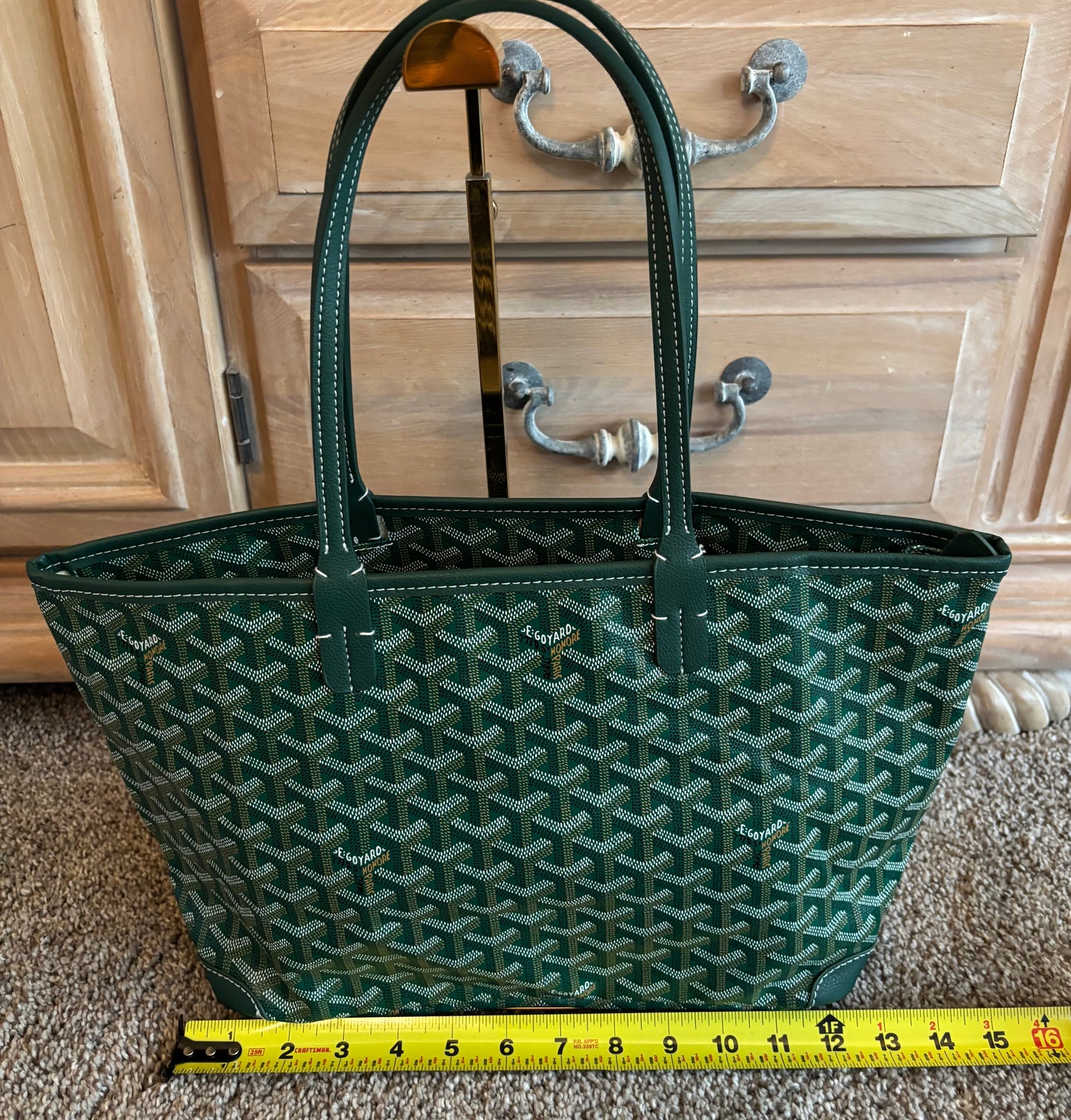 Goyard Green Small Zippered Shoulder bag 2674