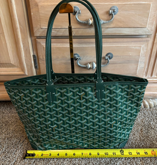 Goyard Green Small Zippered Shoulder bag 2674