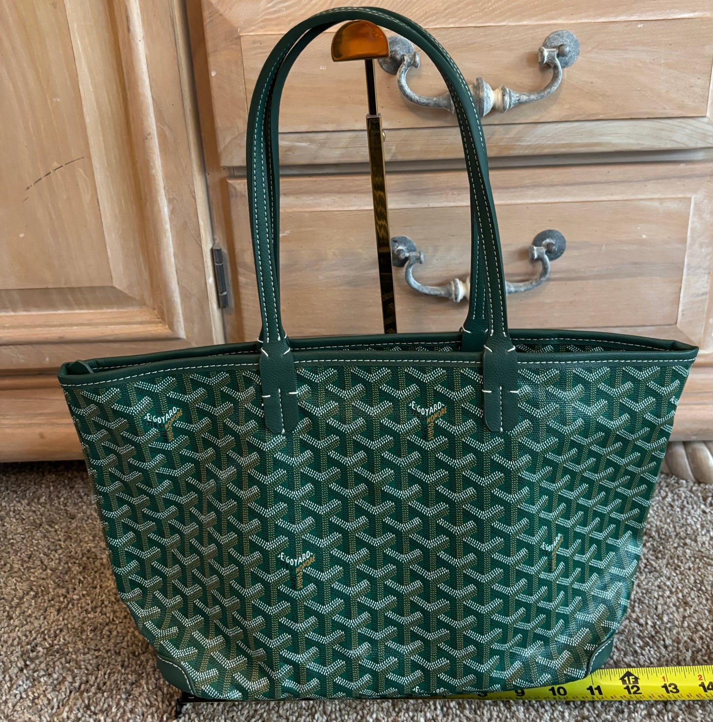 Goyard Green Small Zippered Shoulder bag 2674