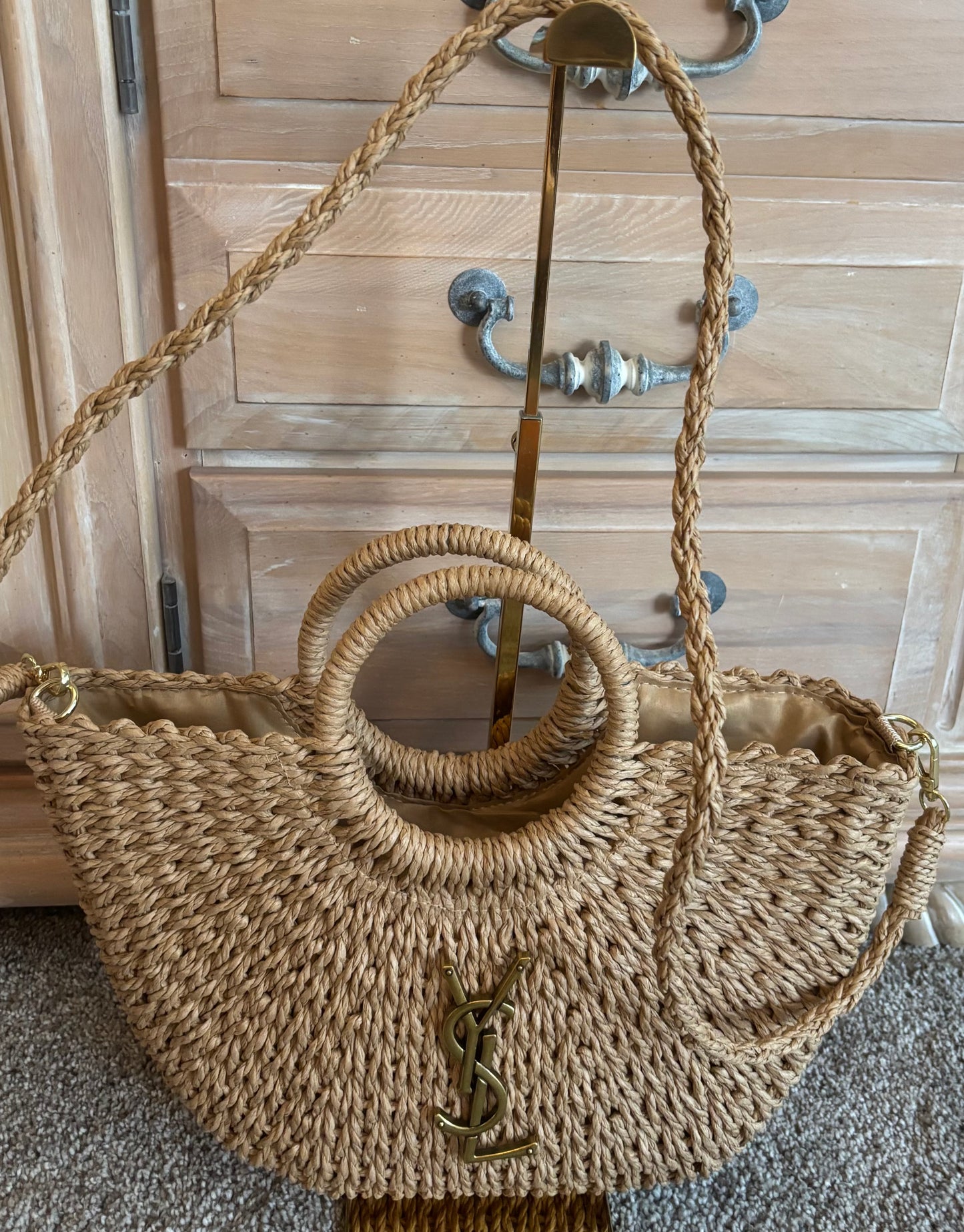 YSL Woven Rafia Handbag/Crossbody 2679