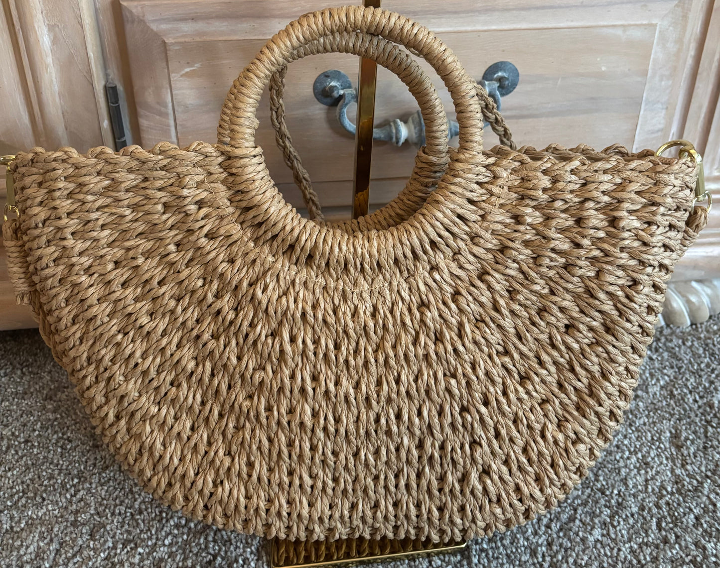 YSL Woven Rafia Handbag/Crossbody 2679