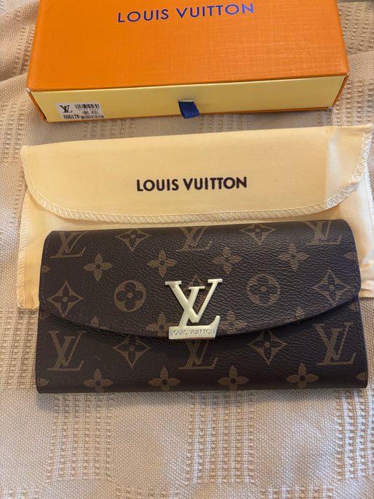LV Brown Mono Large Snap Wallet 2680