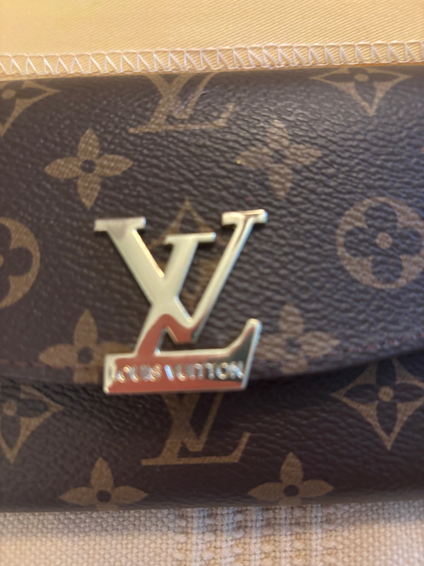 LV Brown Mono Large Snap Wallet 2680