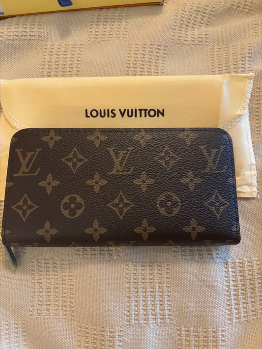 LV Brown Mono Large Zippered Wallet 2682