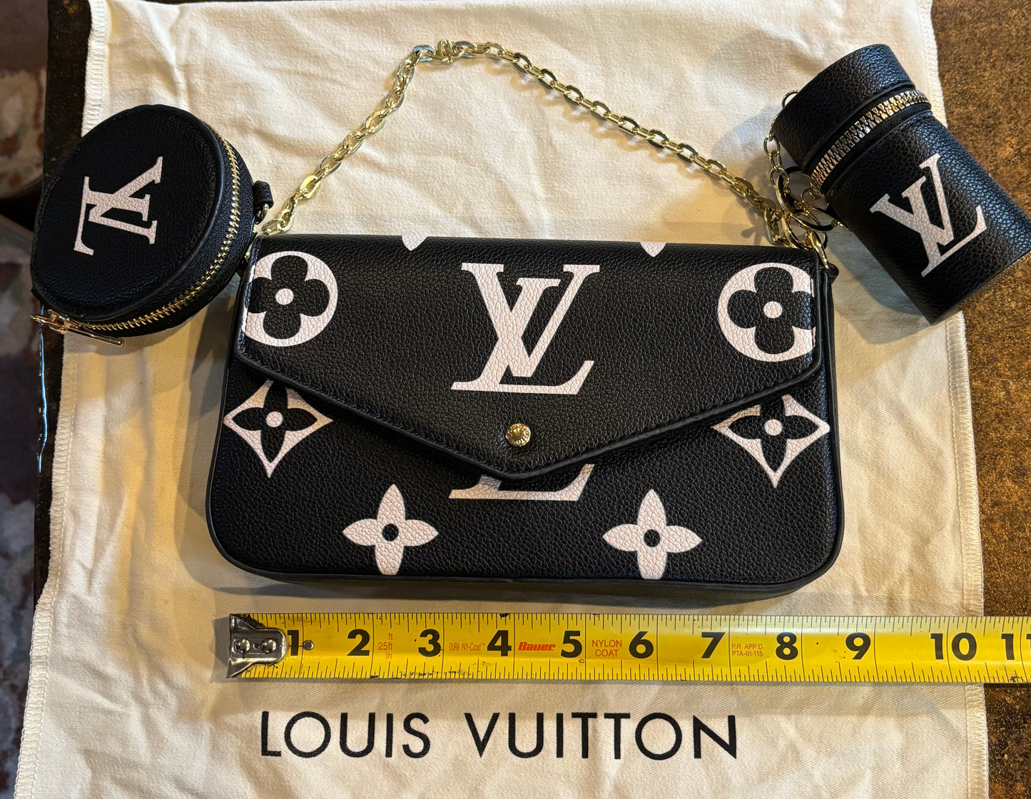LV Black/Off White 3pc Set