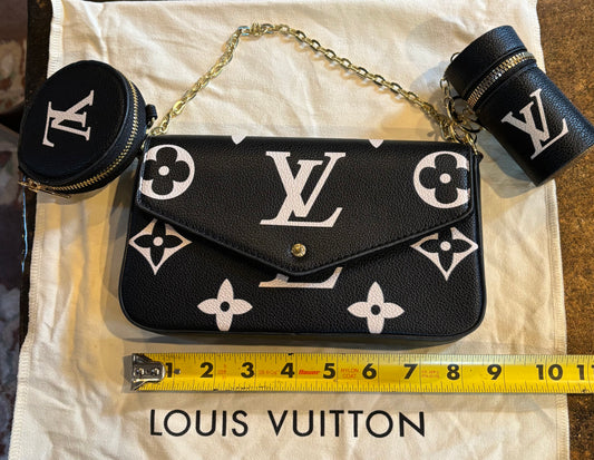 LV Black/Off White 3pc Set