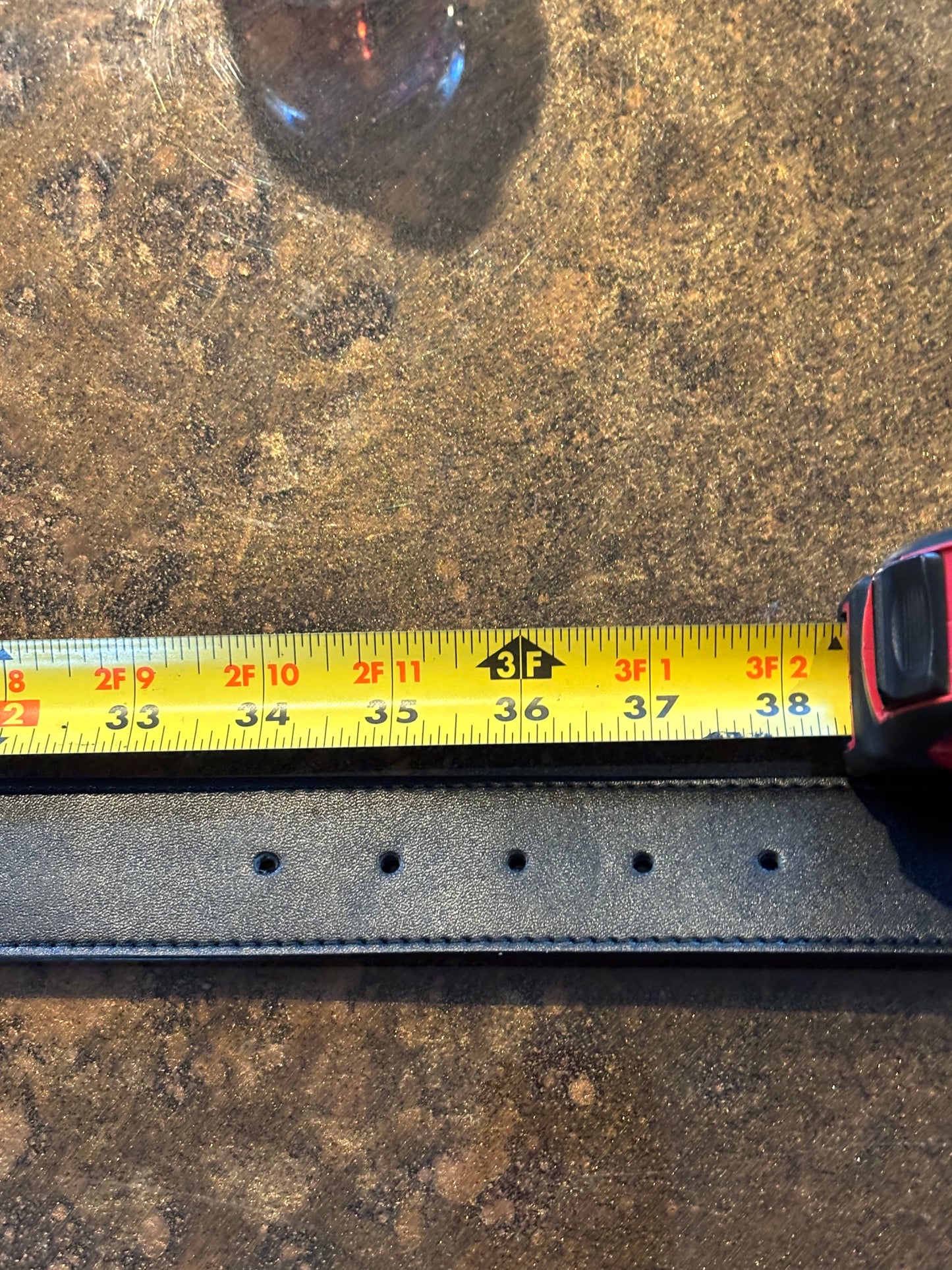 Gucci Black Belt Pearl Detail fits 34"-36" best