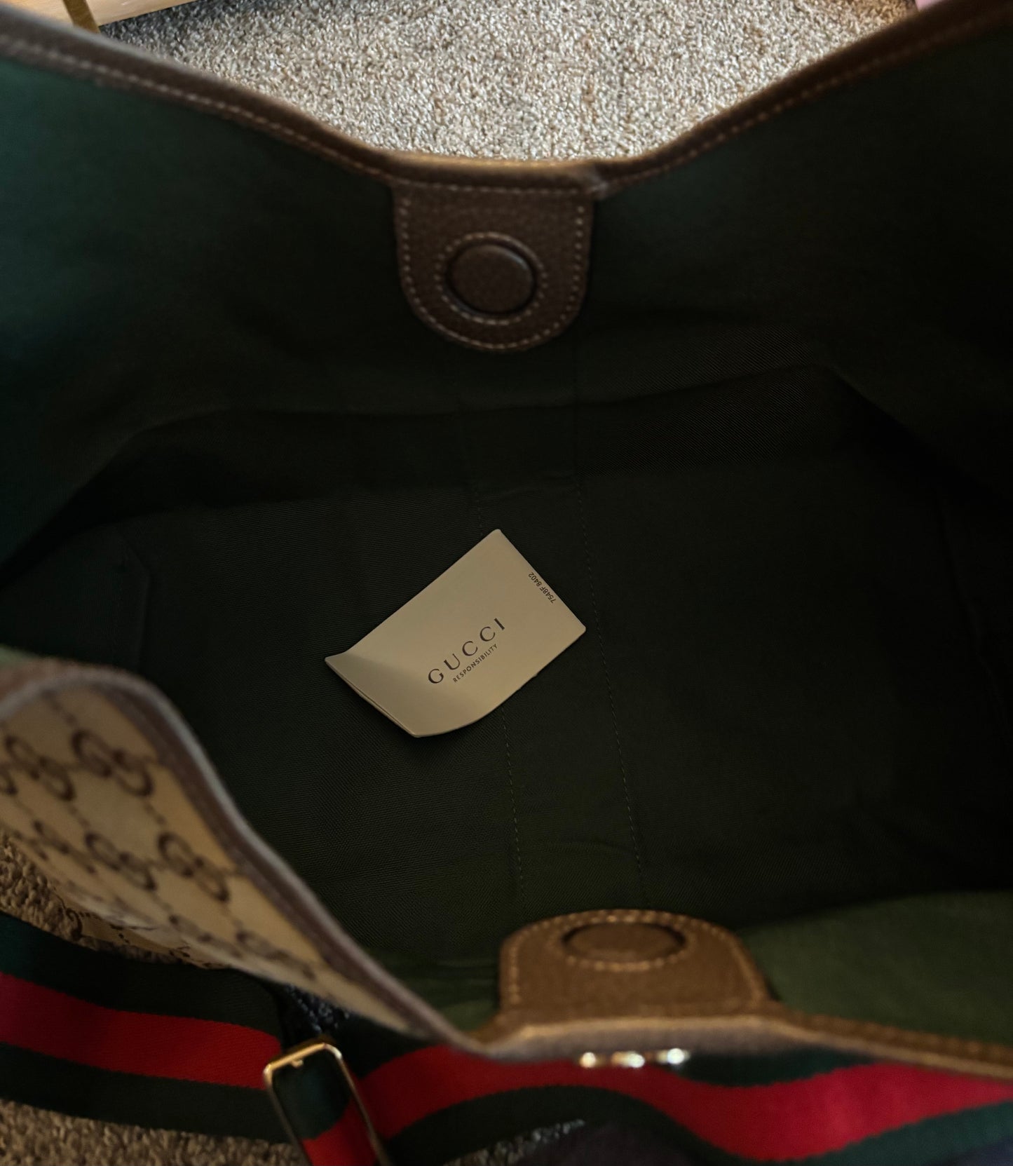 Gucci Medium GG Canvas Brown Mono Tote Bag 2683