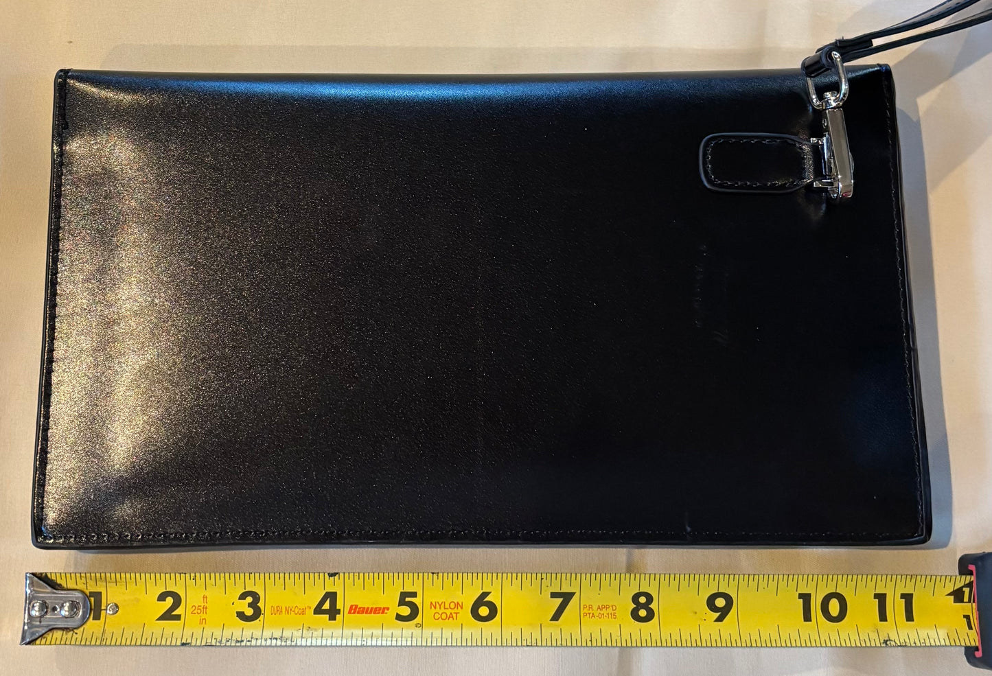 YSL Black Clutch Silver Hardware