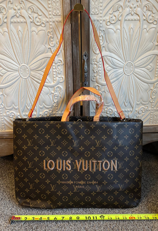 LV Brown Mono Tote Double Handle/Crossbody
