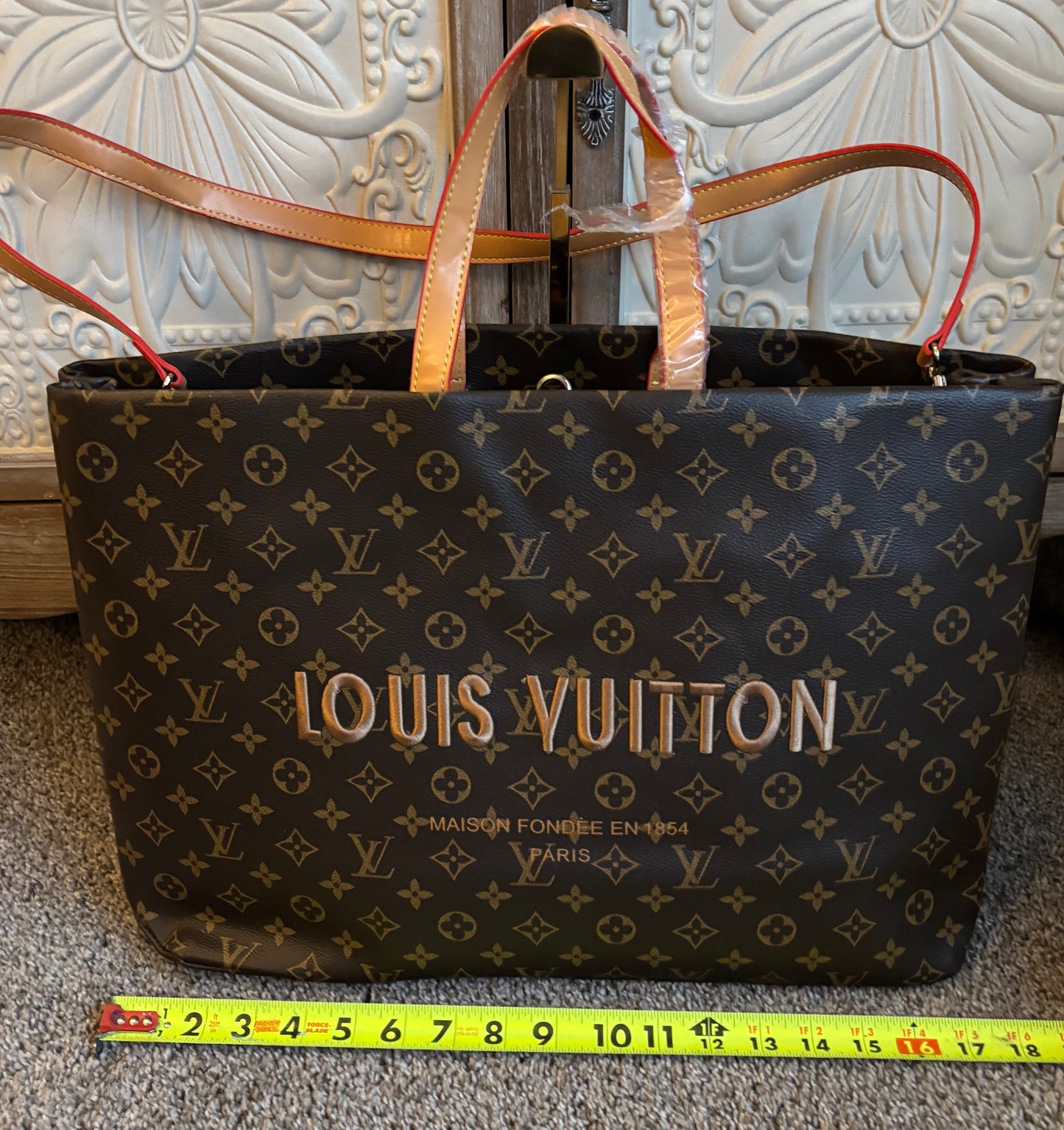 LV Brown Mono Tote Double Handle/Crossbody