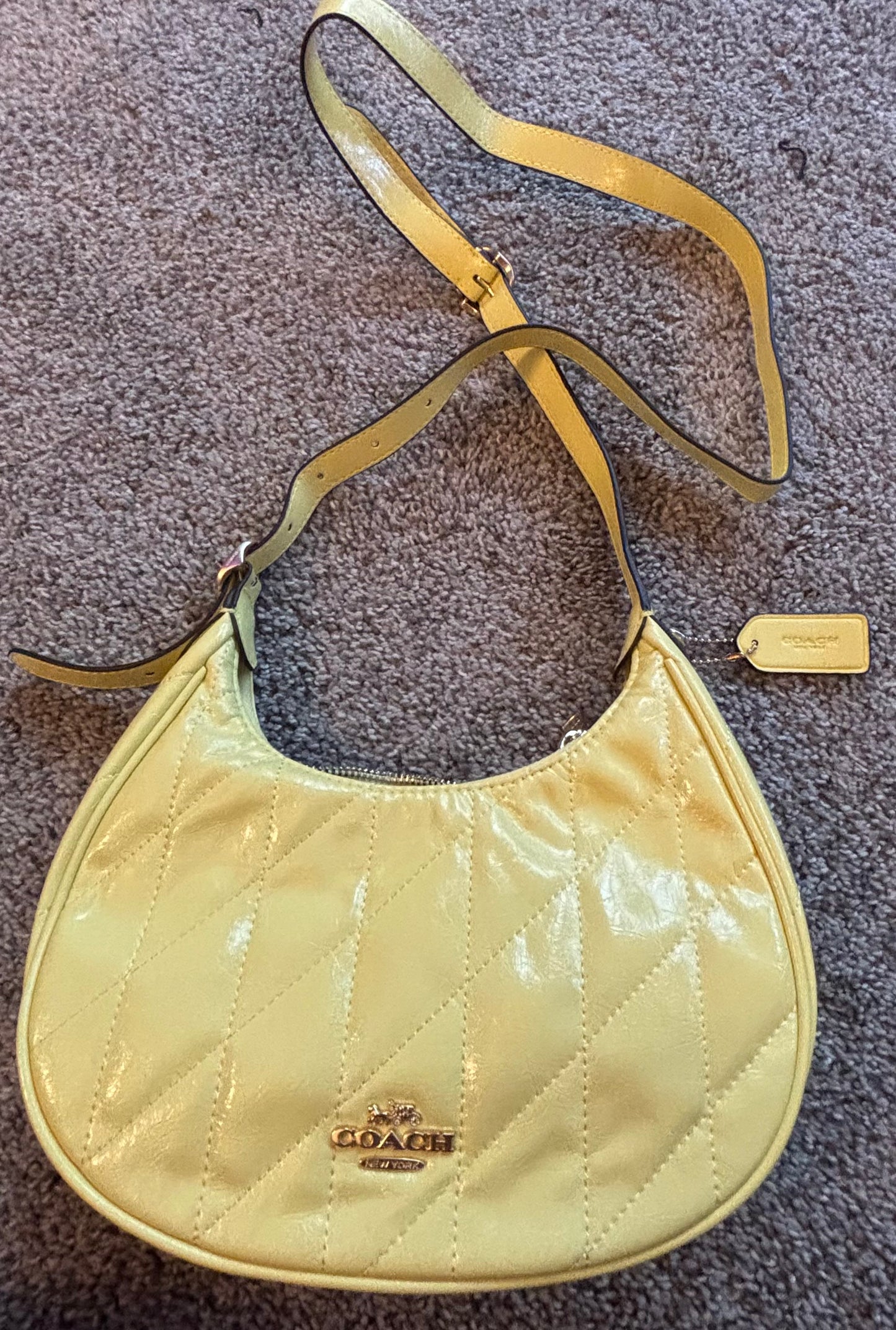 Coach Pale Yellow Shoulder/Crossbody 2688