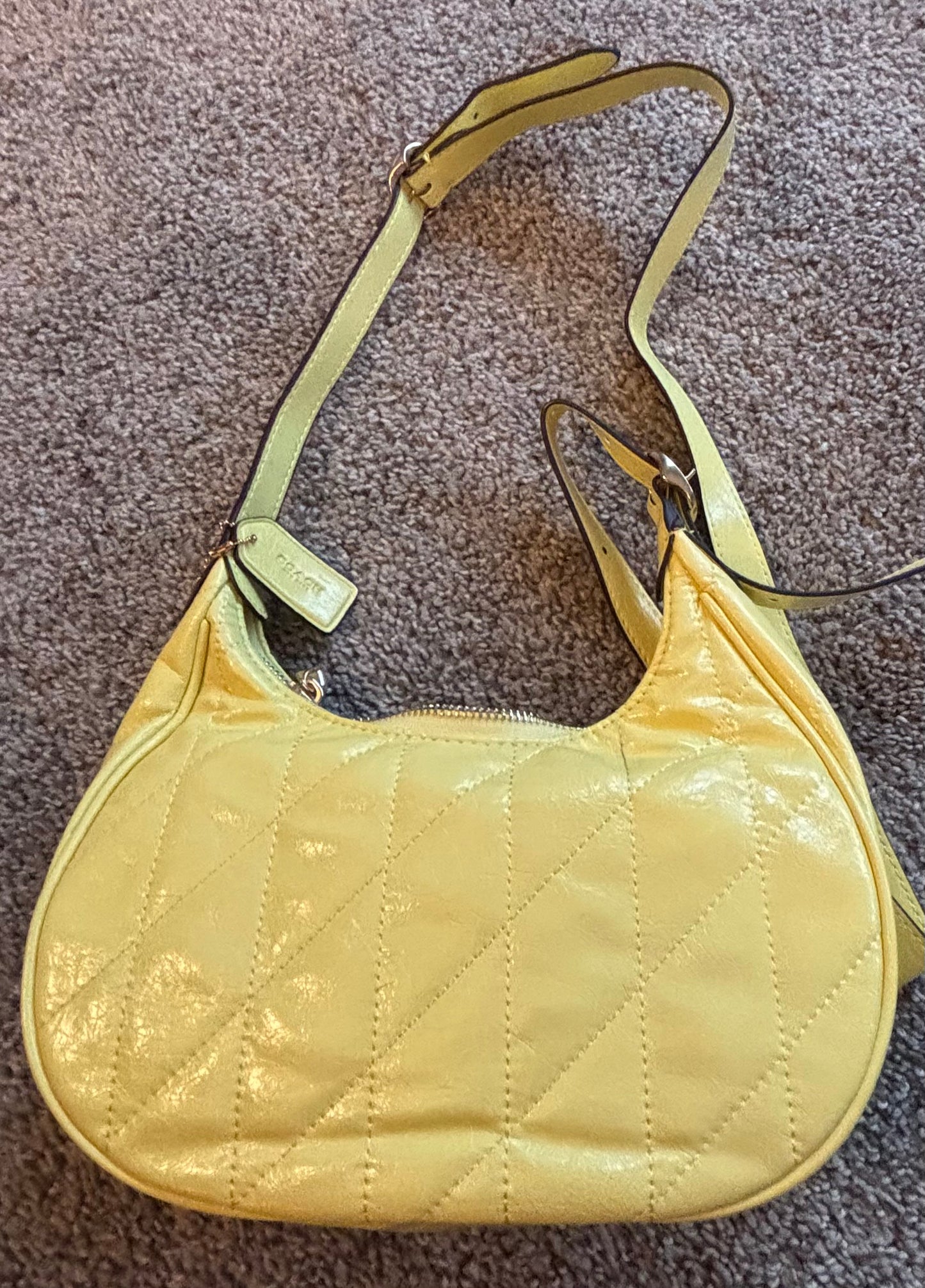 Coach Pale Yellow Shoulder/Crossbody 2688