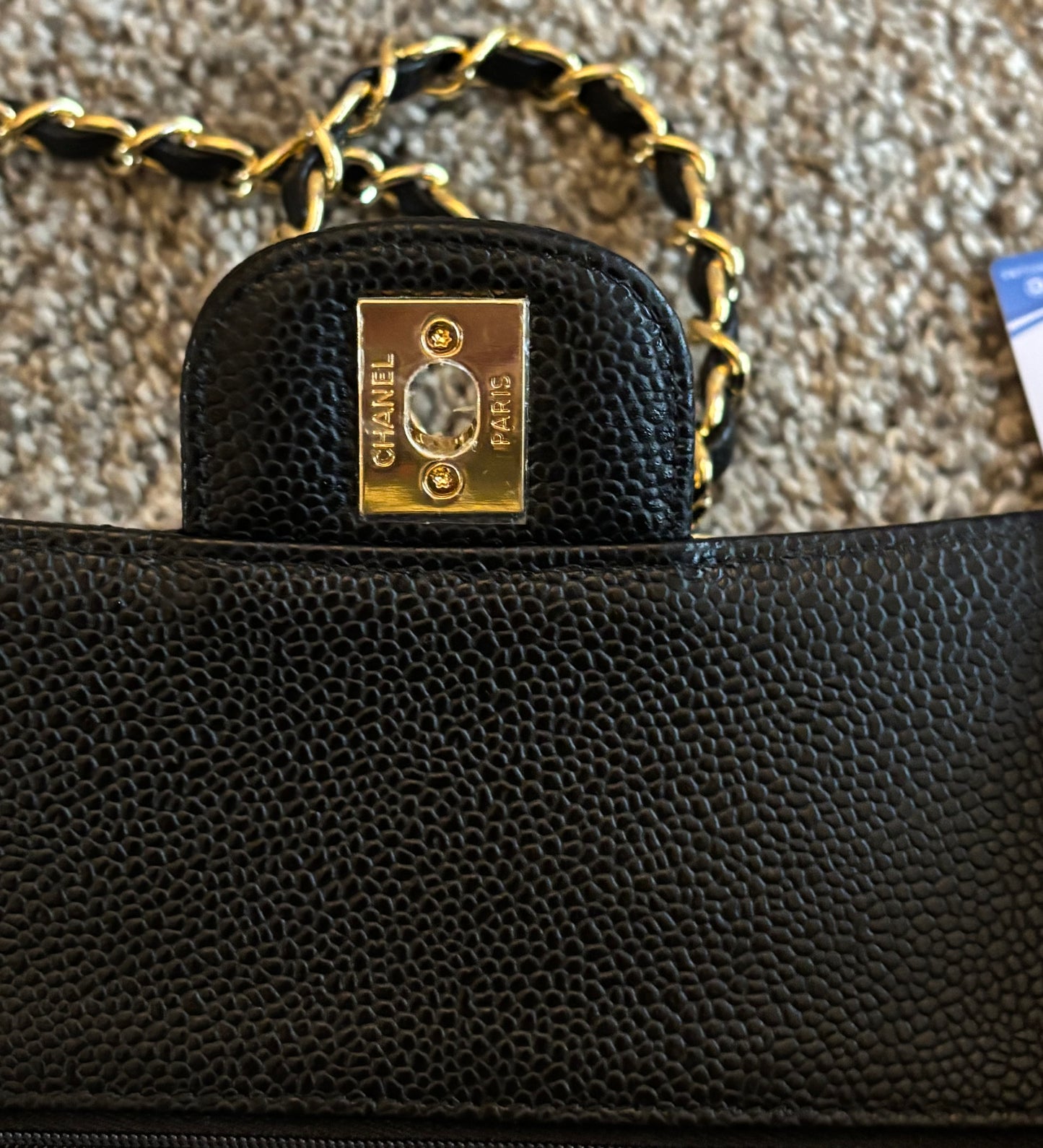 Chanel Black Medium Double Flap Leather Shoulder/Crossbody 2687 *BEST*
