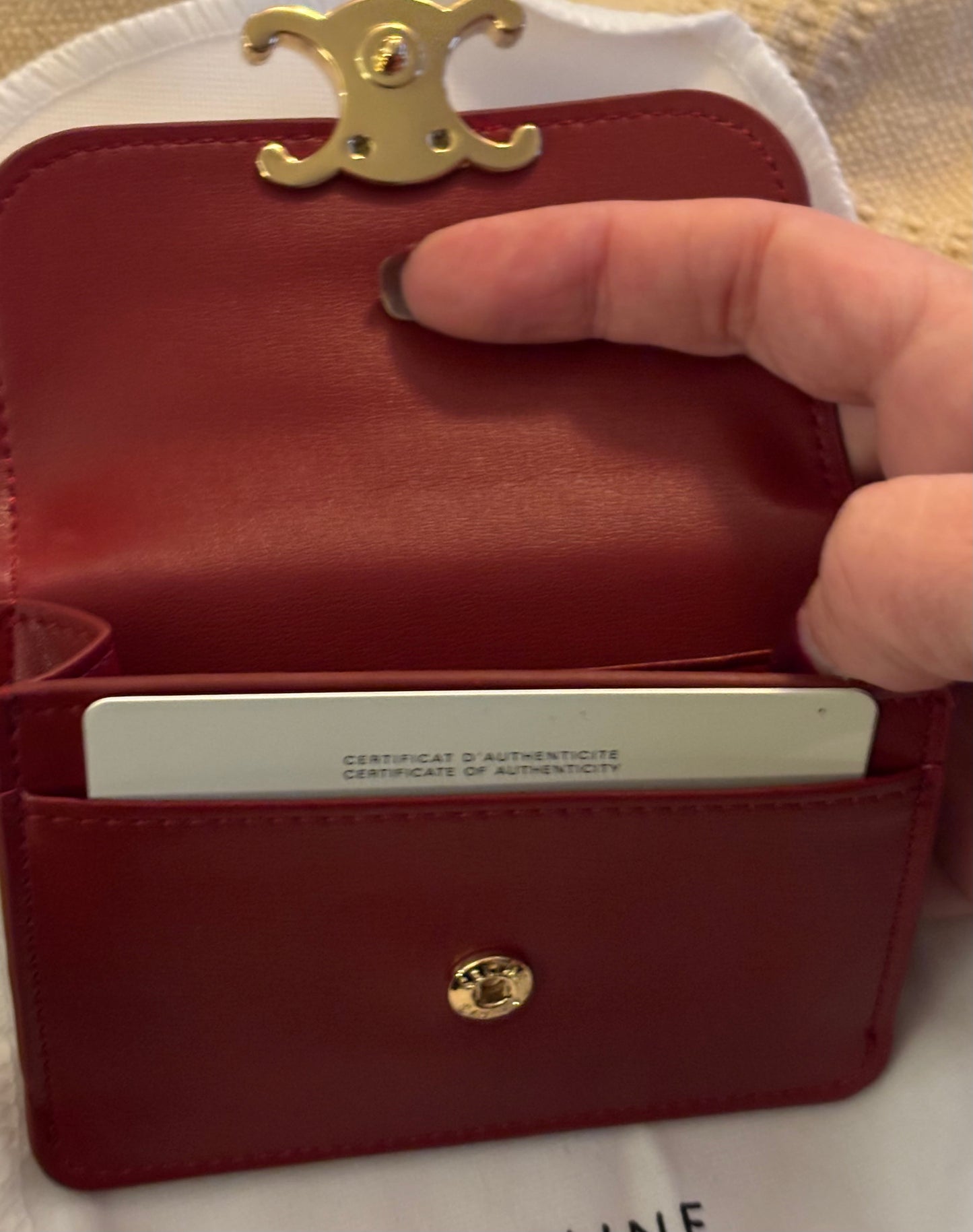 Celine Snap Wallet Light Brown