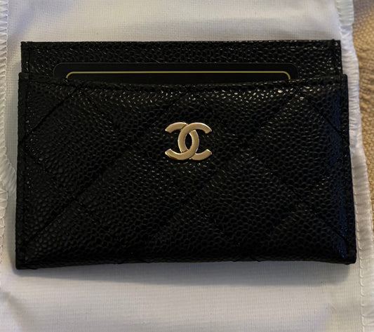 Chanel Black Leather Cardholder