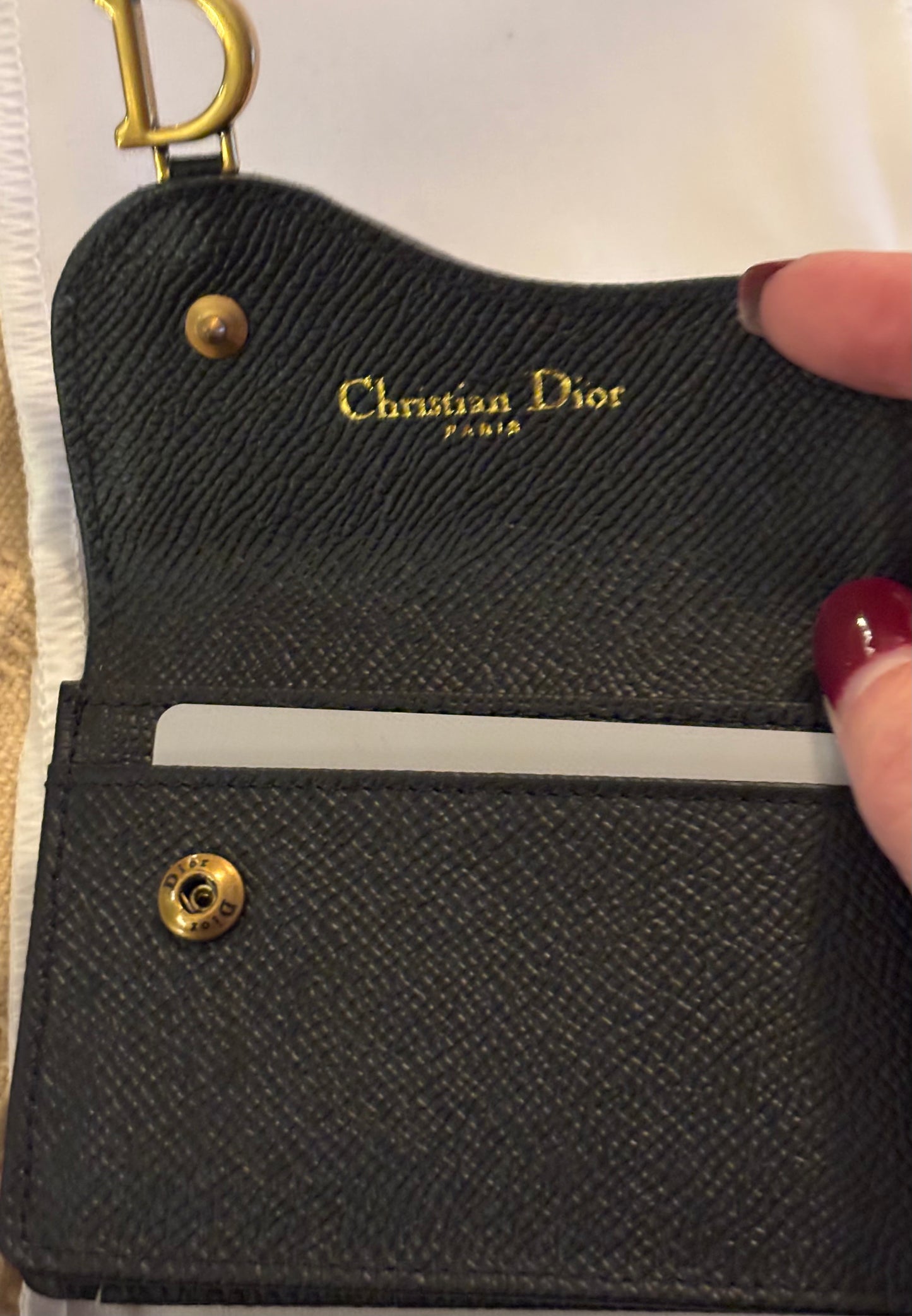 Christian Dior Black Leather Wallet