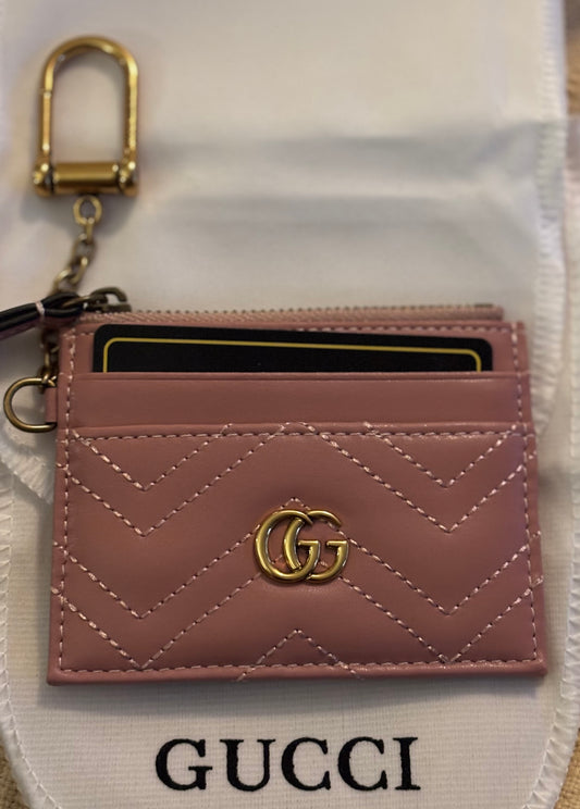 Gucci Pink Leather Key Pouch