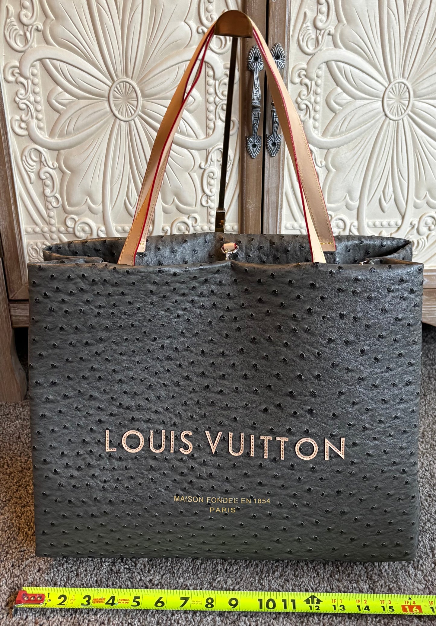 LV Ostrich Large Tote