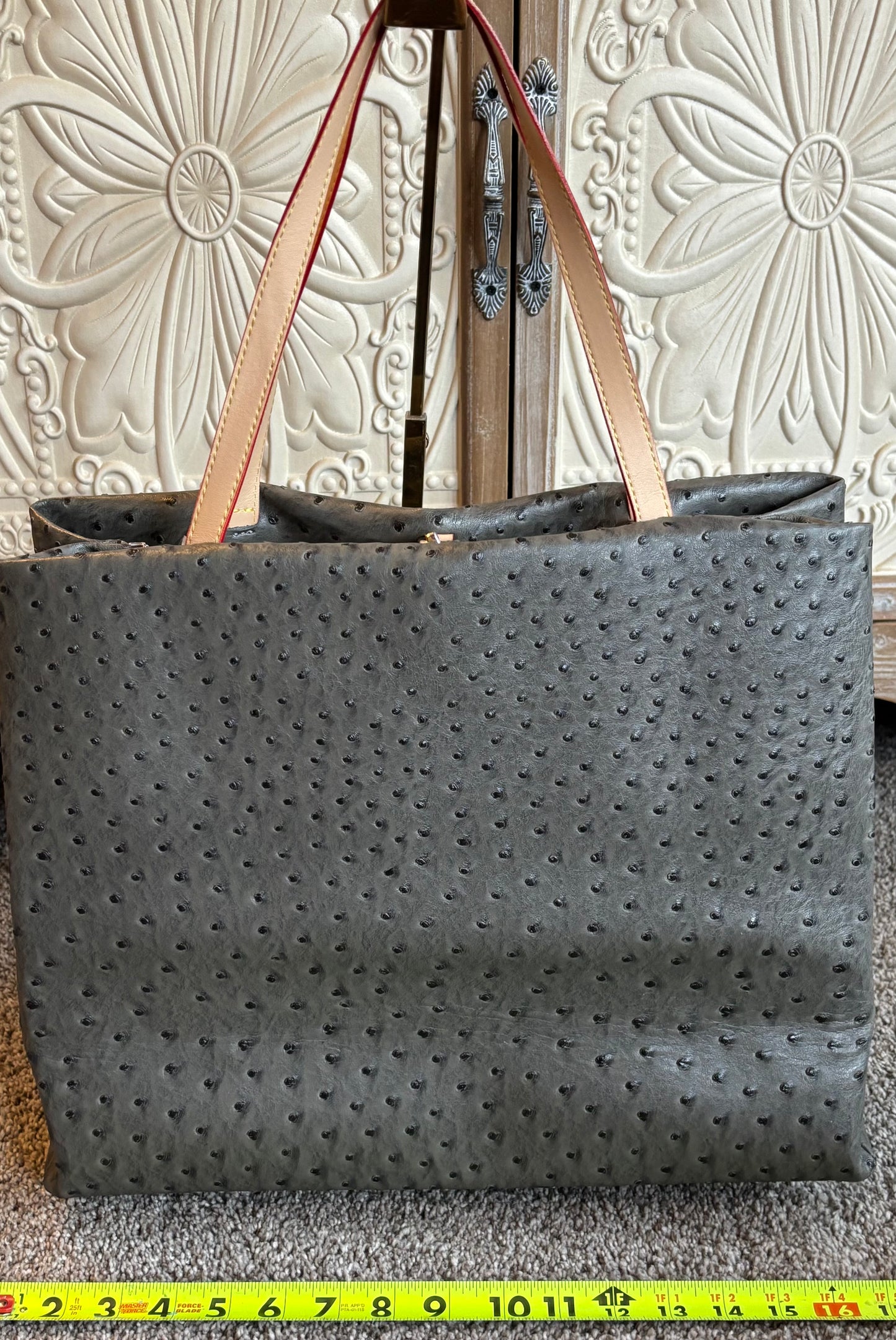 LV Ostrich Large Tote