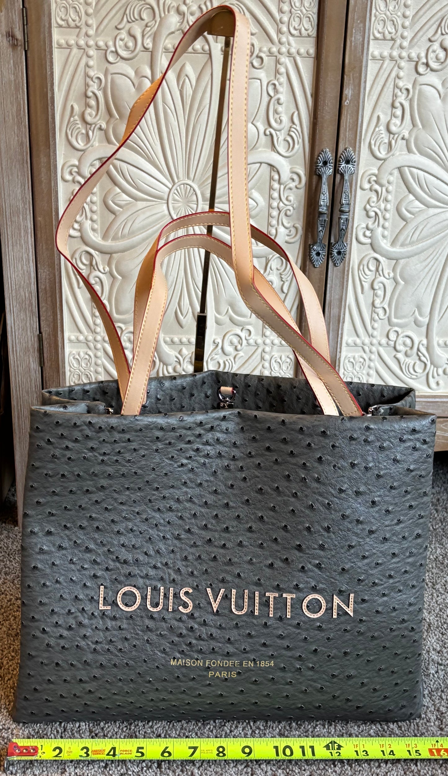 LV Ostrich Large Tote