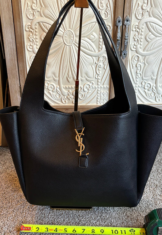 YSL Black Leather Large Shoulder bag