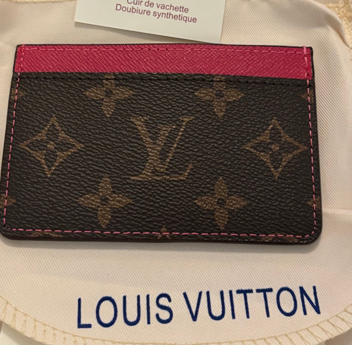 LV Mono/bright pink Cardholder